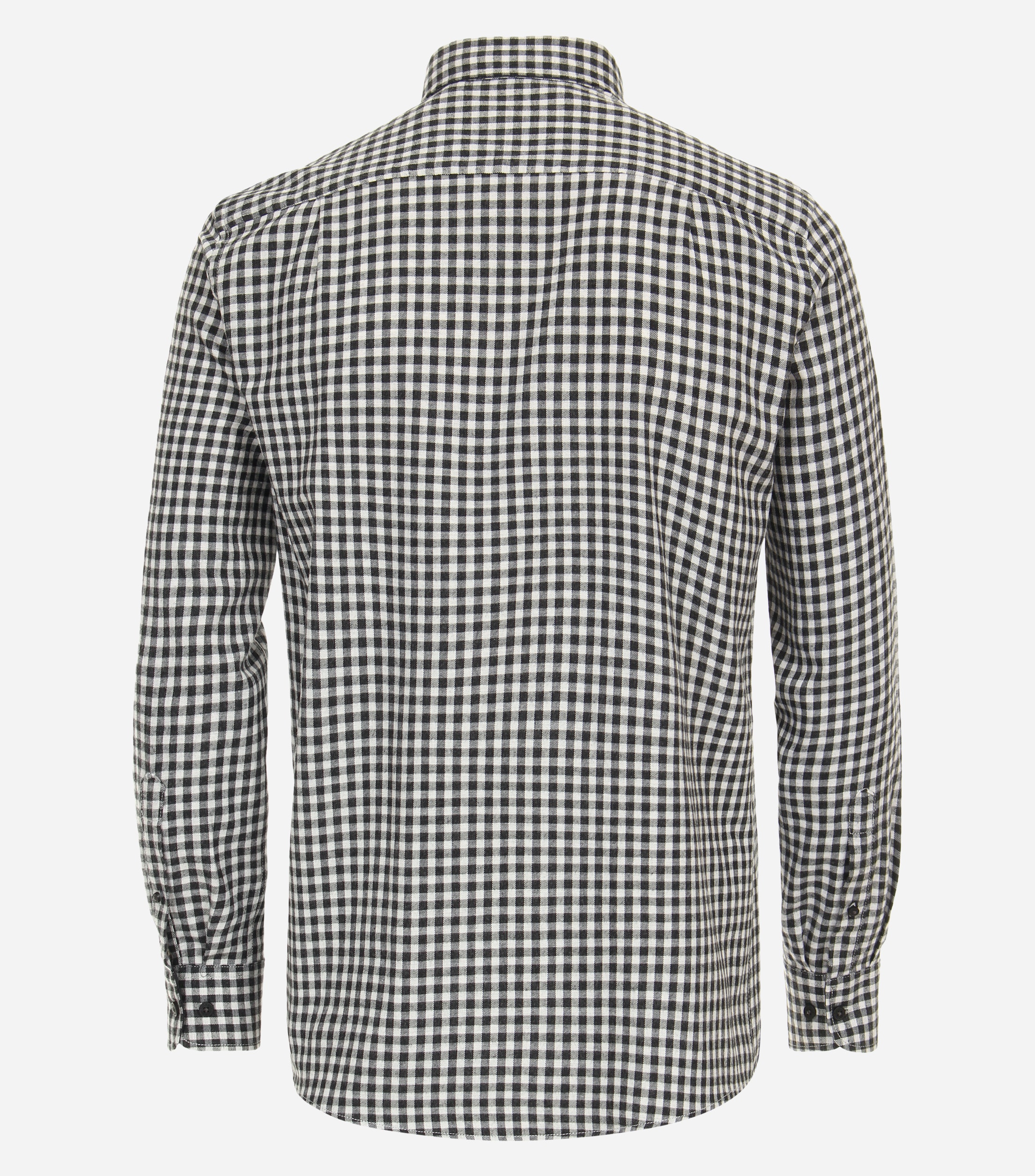 CASA MODA Sport comfort fit overhemd, flanel, antraciet geruit