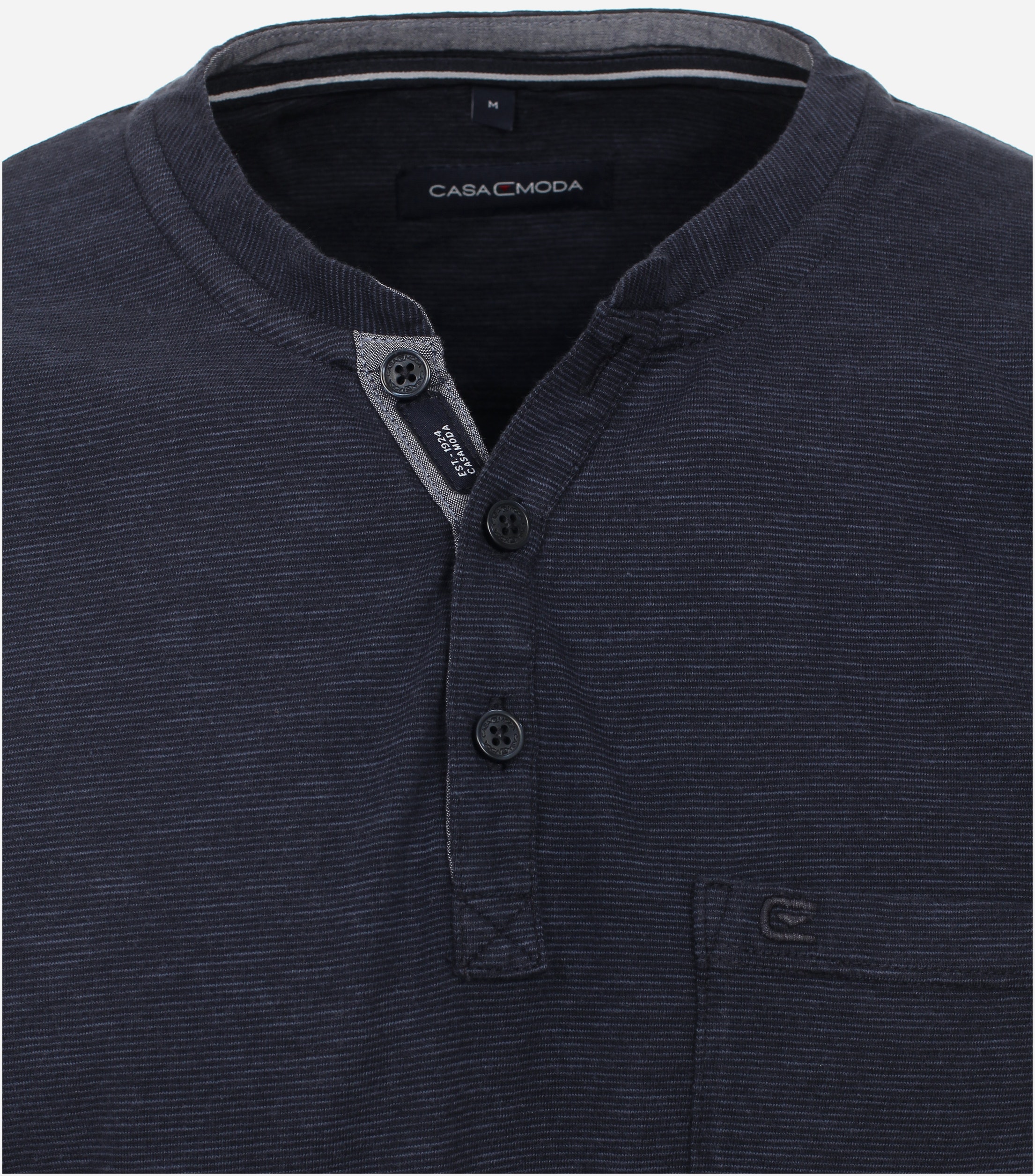 CASA MODA comfort fit heren T-shirt, blauw dessin