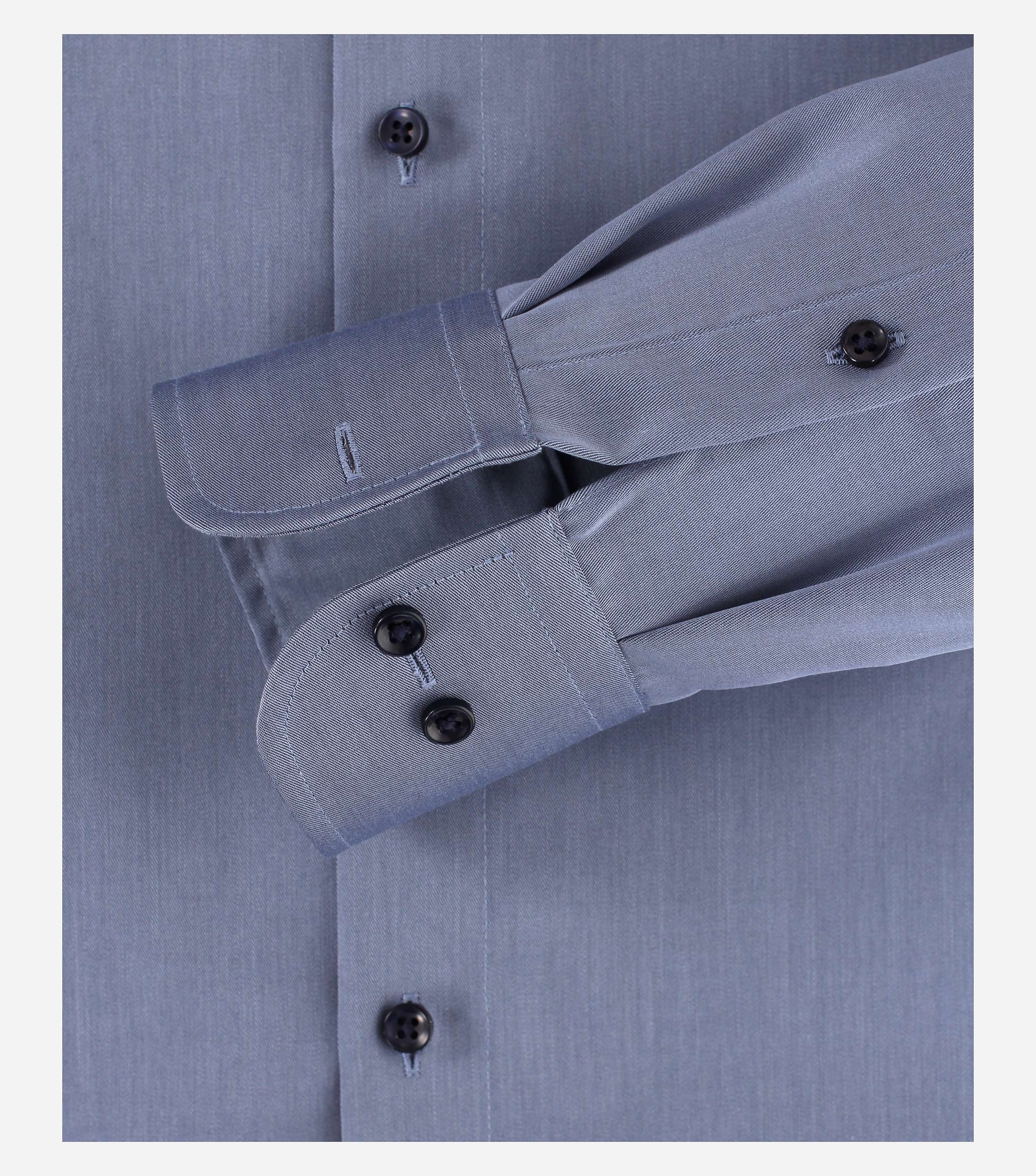 CASA MODA comfort fit overhemd, mouwlengte 7, twill, blauw