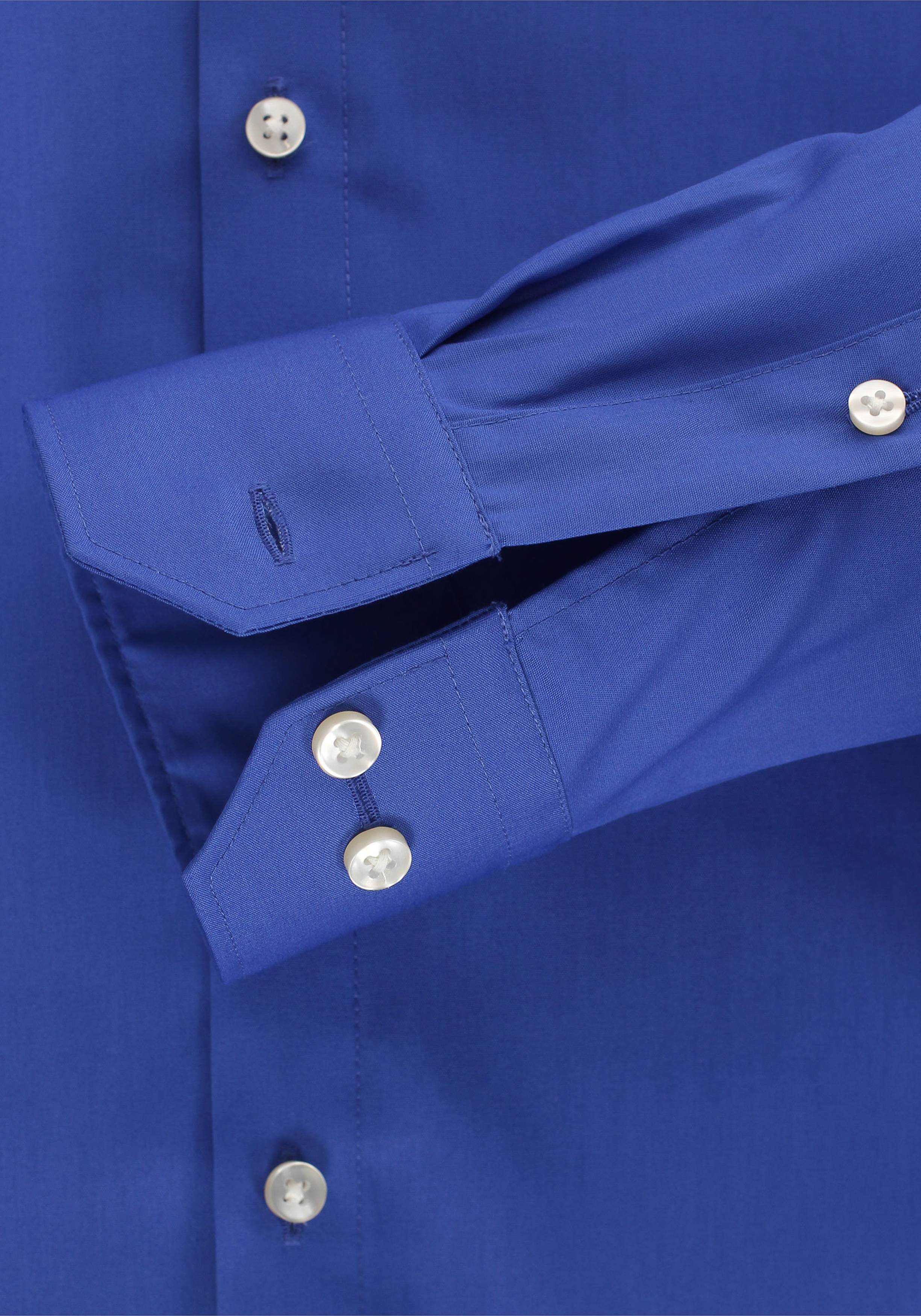 Redmond slim fit overhemd, kobaltblauw