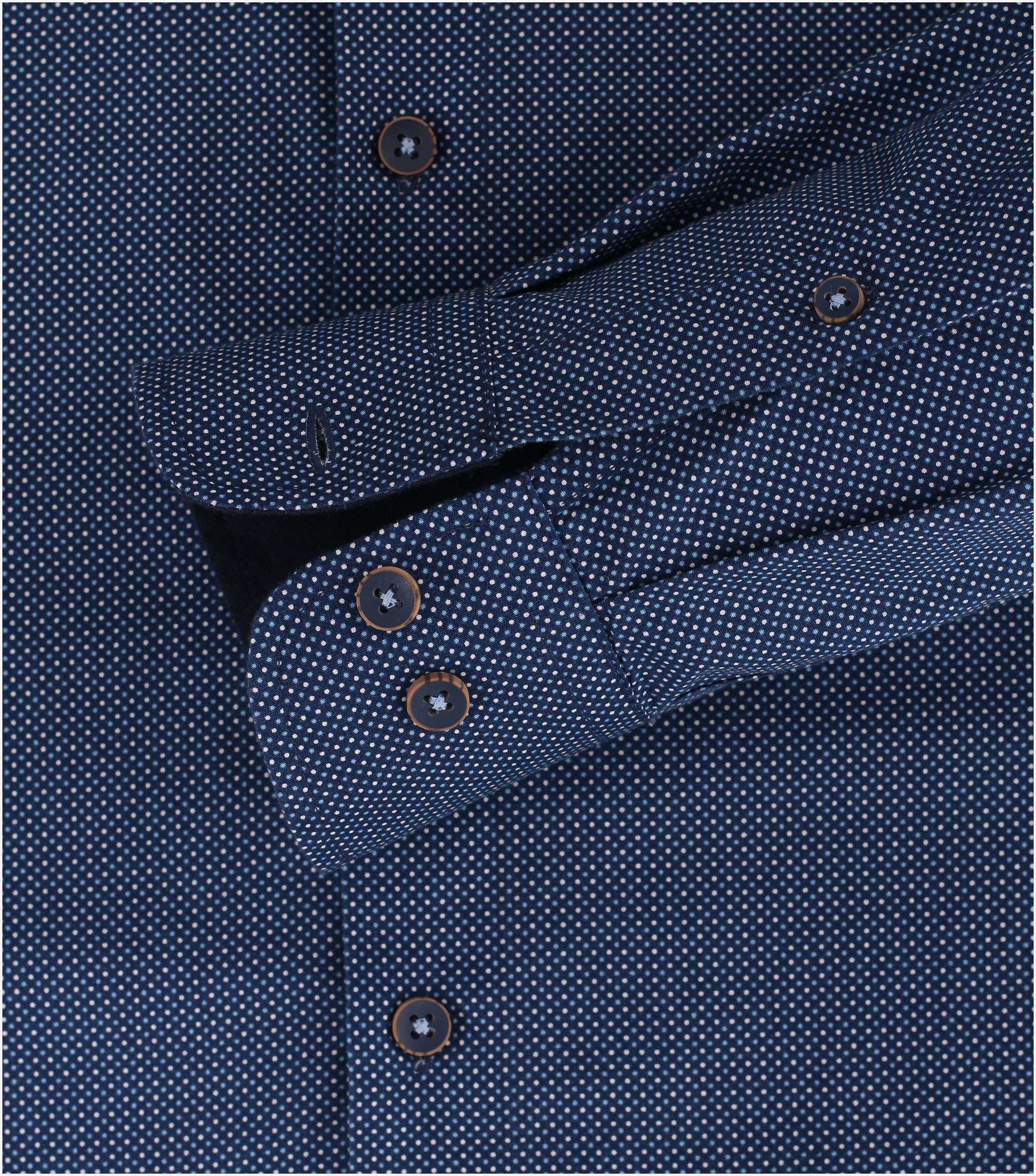 Redmond comfort fit overhemd, popeline, blauw dessin