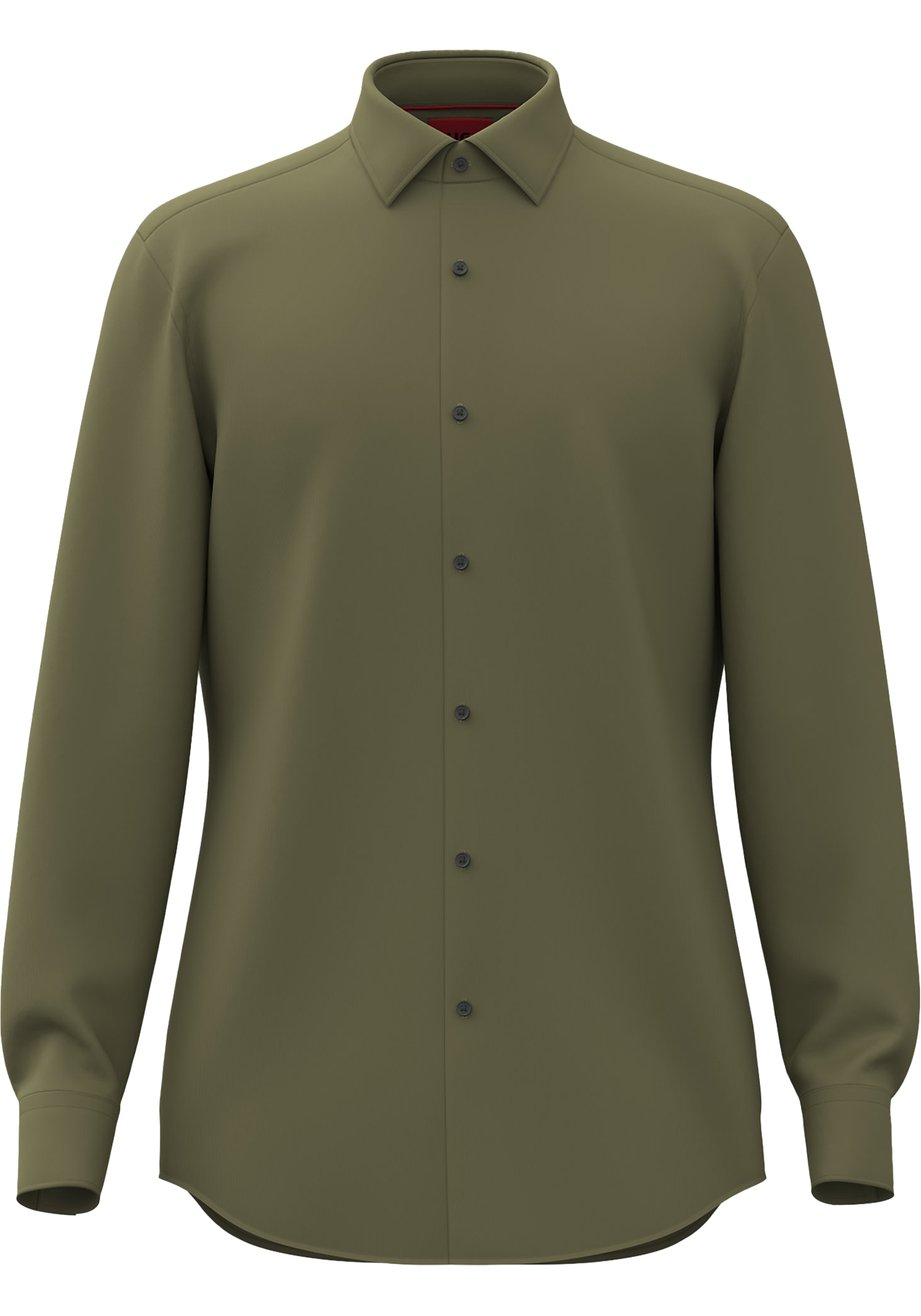 HUGO Kenno slim fit overhemd, tricot, groen
