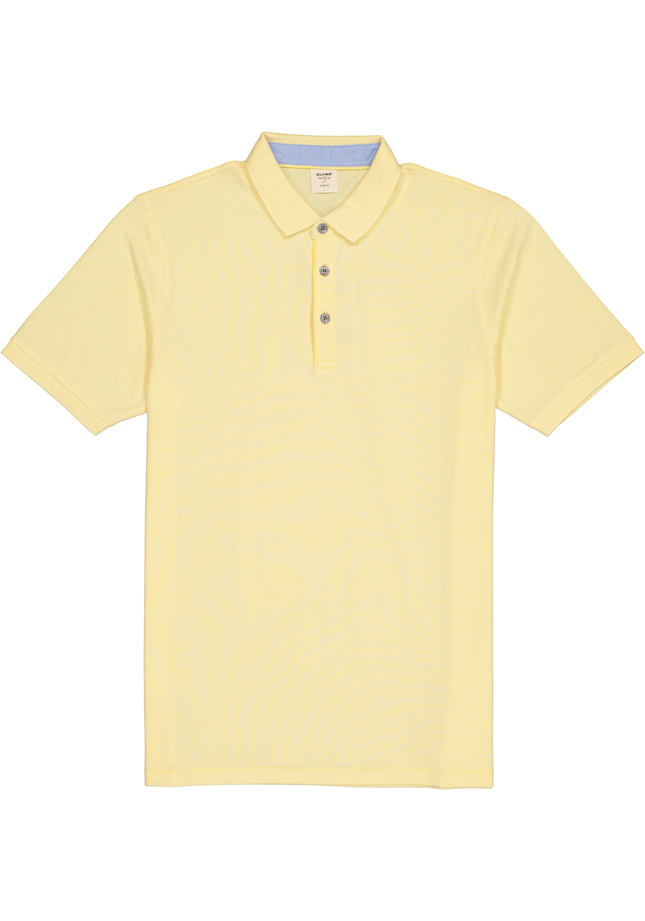OLYMP Level 5 body fit poloshirt, stretch, geel melange