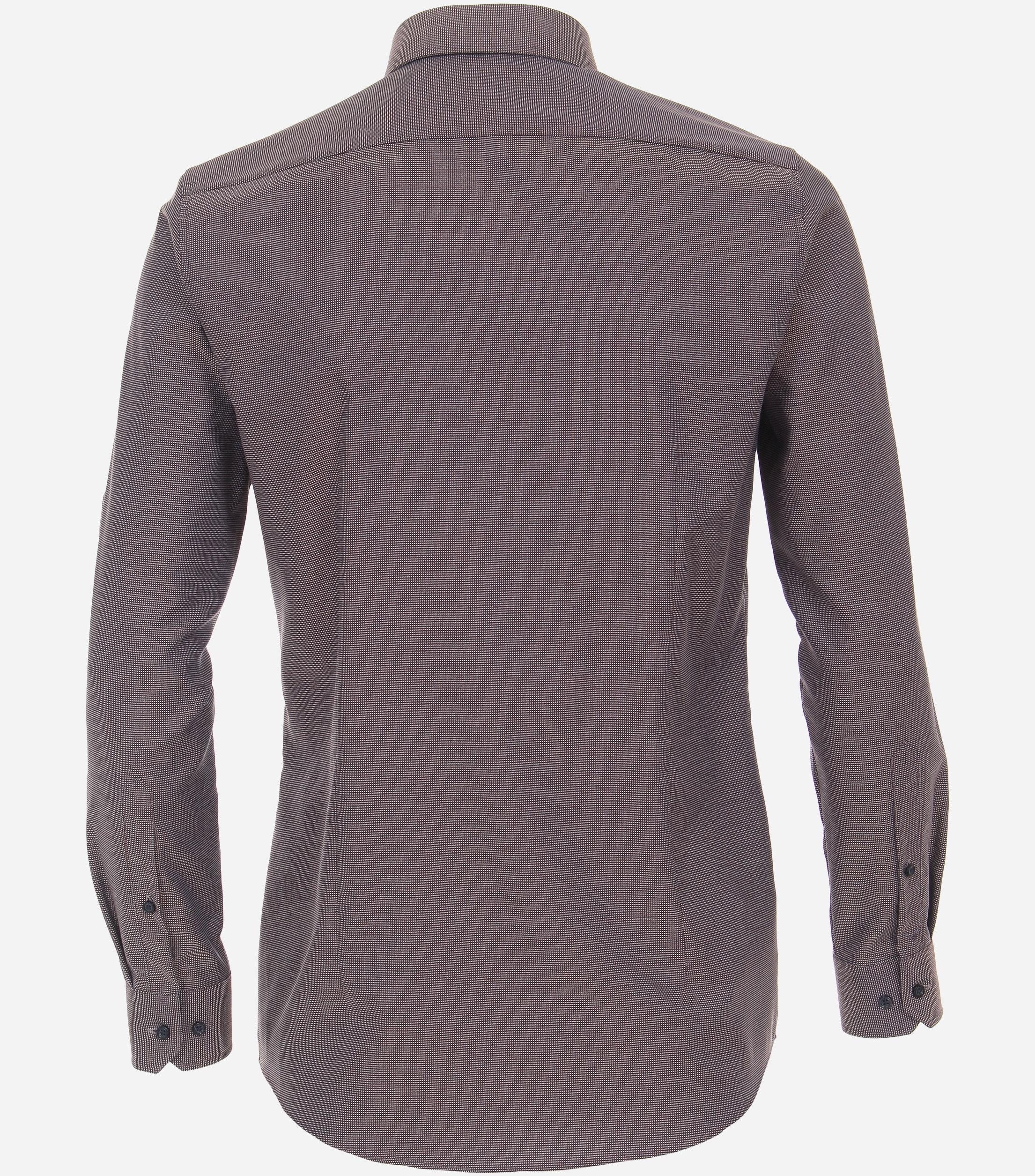 VENTI body fit overhemd, structuur, blauw met wit en oranje