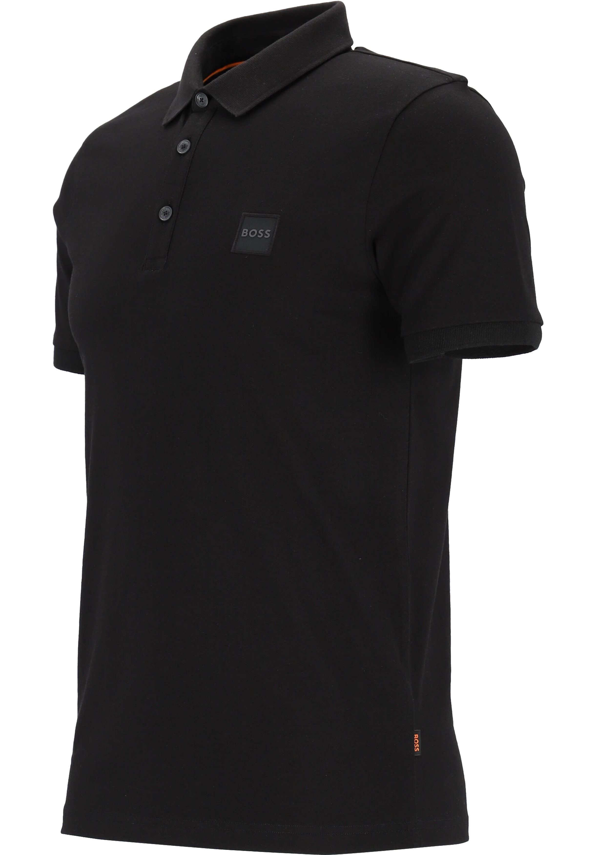 HUGO BOSS Passenger slim fit polo, stretch heren polo korte mouw, zwart