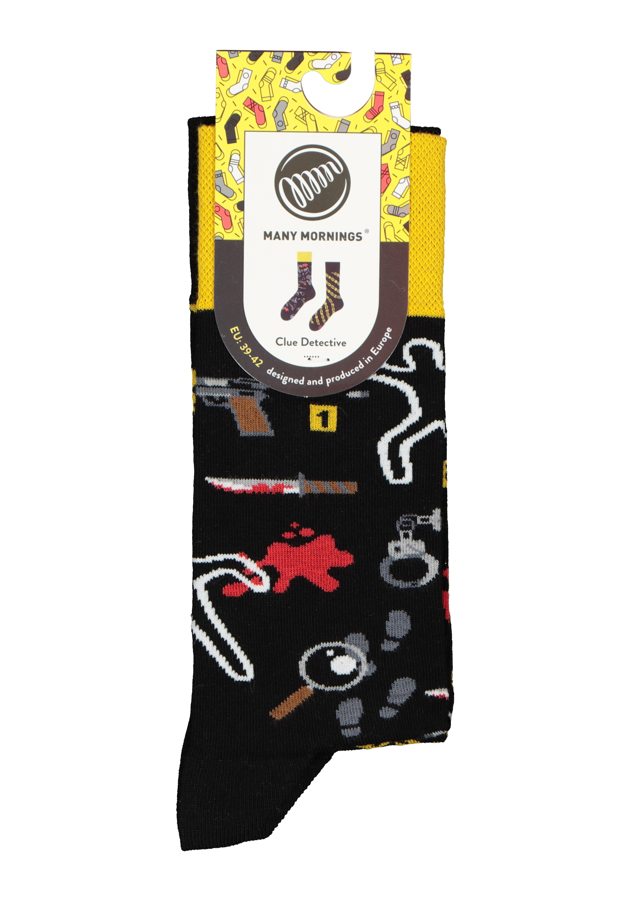 Many Mornings unisex sokken Clue Detective