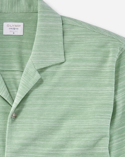 OLYMP Level Five Casual body fit polo, kristalgroen