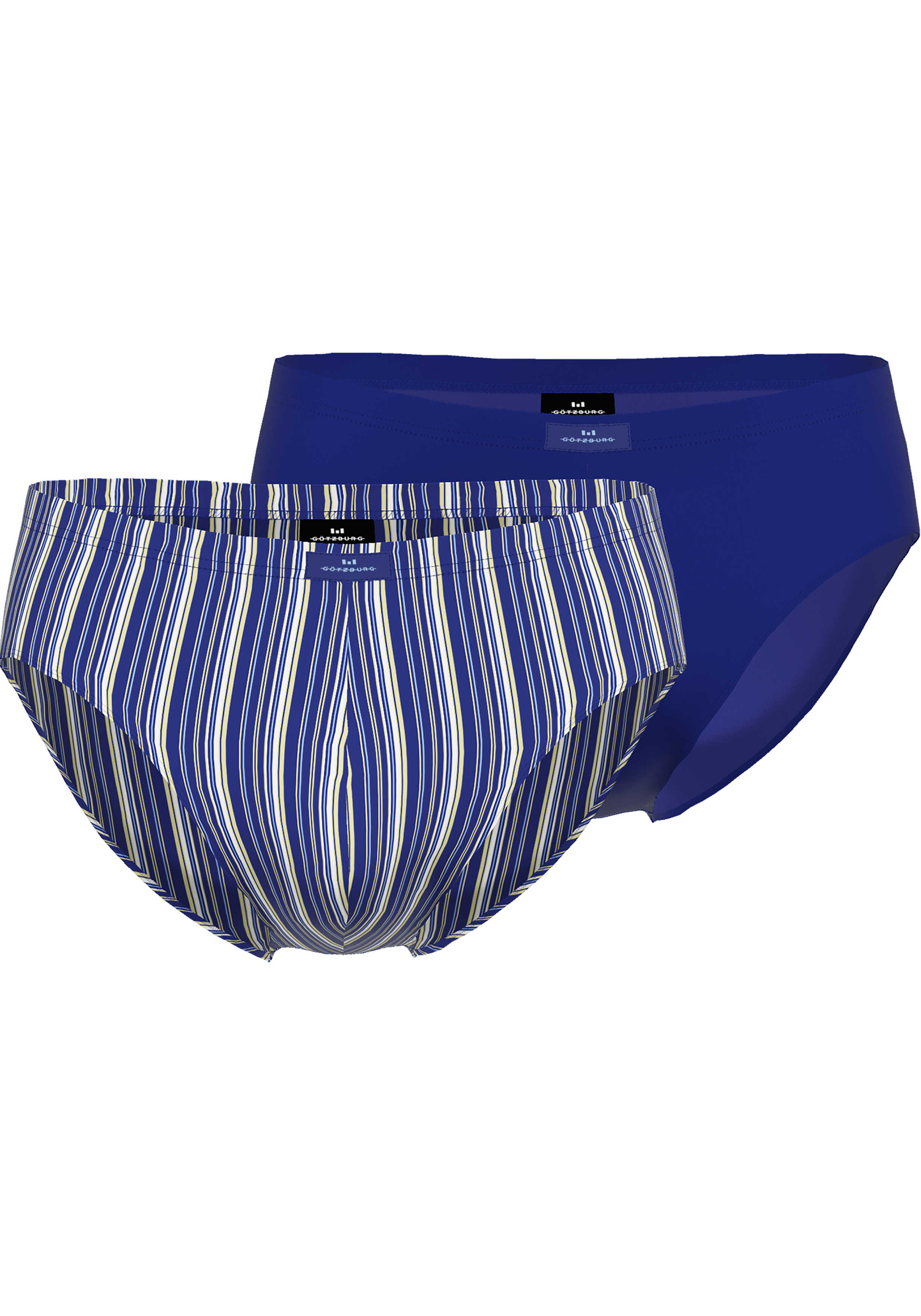 Gotzburg heren sport slip (2-pack), donkerblauw gestreept