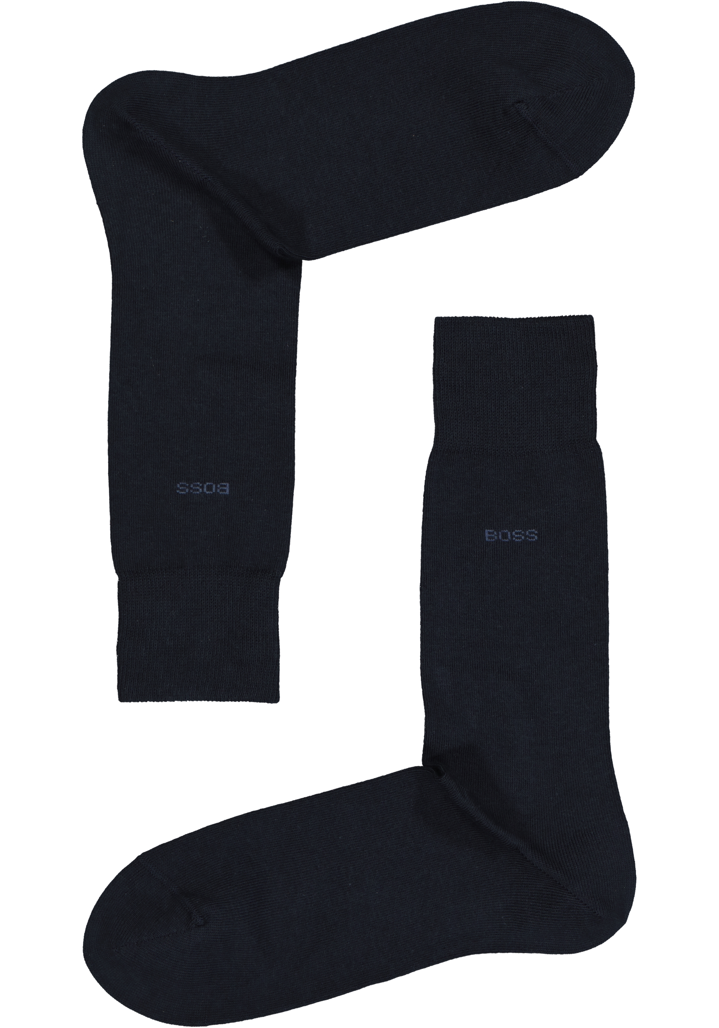 BOSS Cotton Uni (2-pack), herensokken katoen, donkerblauw