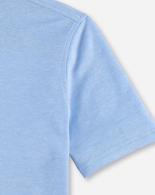 OLYMP Level Five Casual body fit polo, lichtblauw