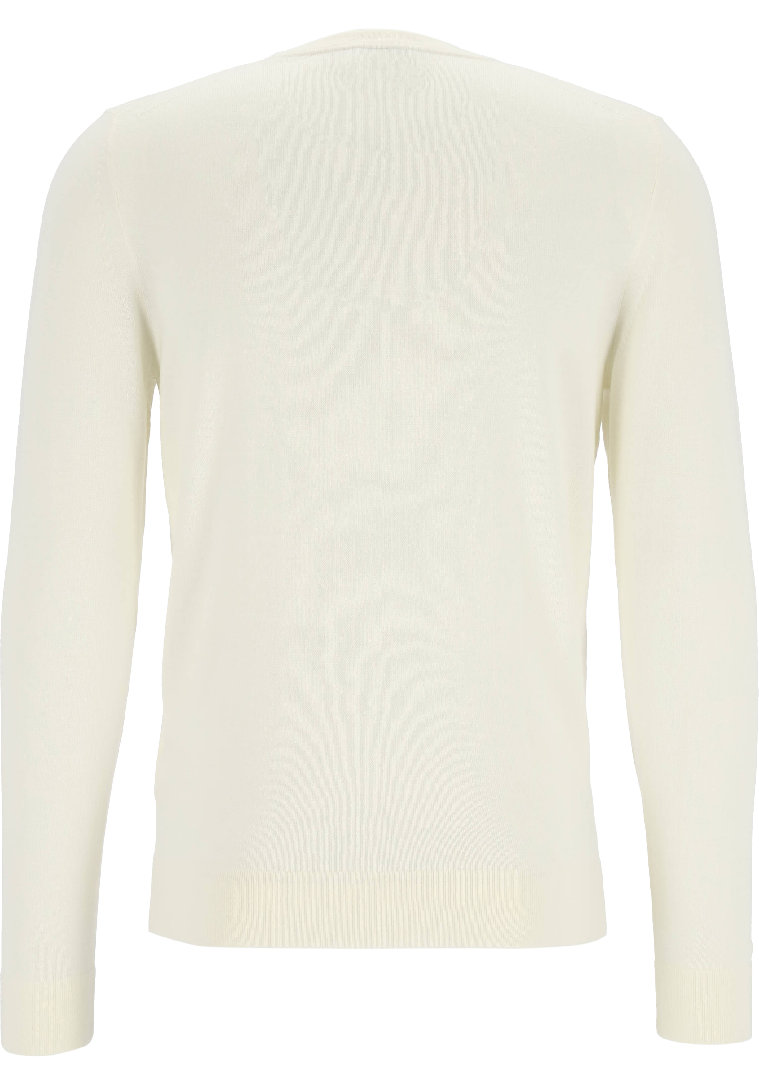 Calvin Klein trui met O-hals wol, roomwit