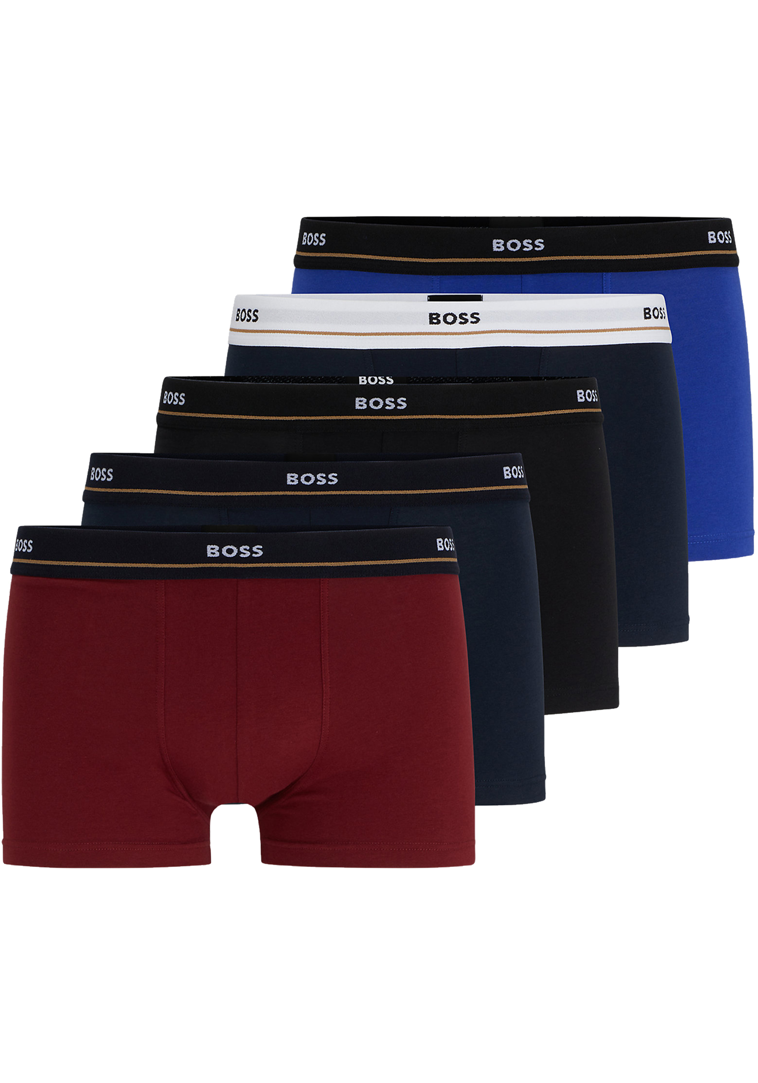 HUGO BOSS Essential trunks (5-pack), heren boxers kort, multicolor (set met verschillende kleuren)