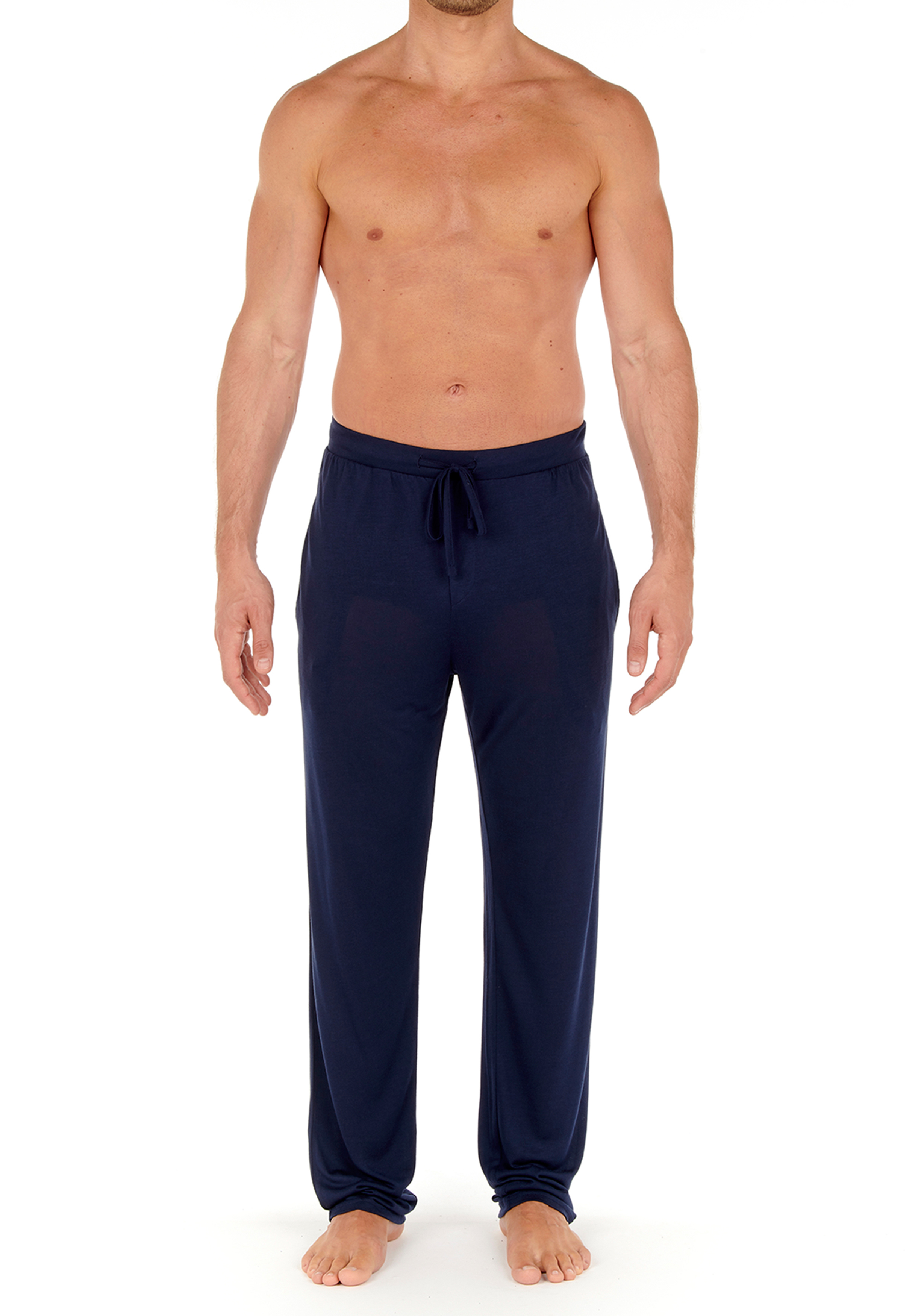 HOM Cocooning trousers, heren loungebroek, donkerblauw