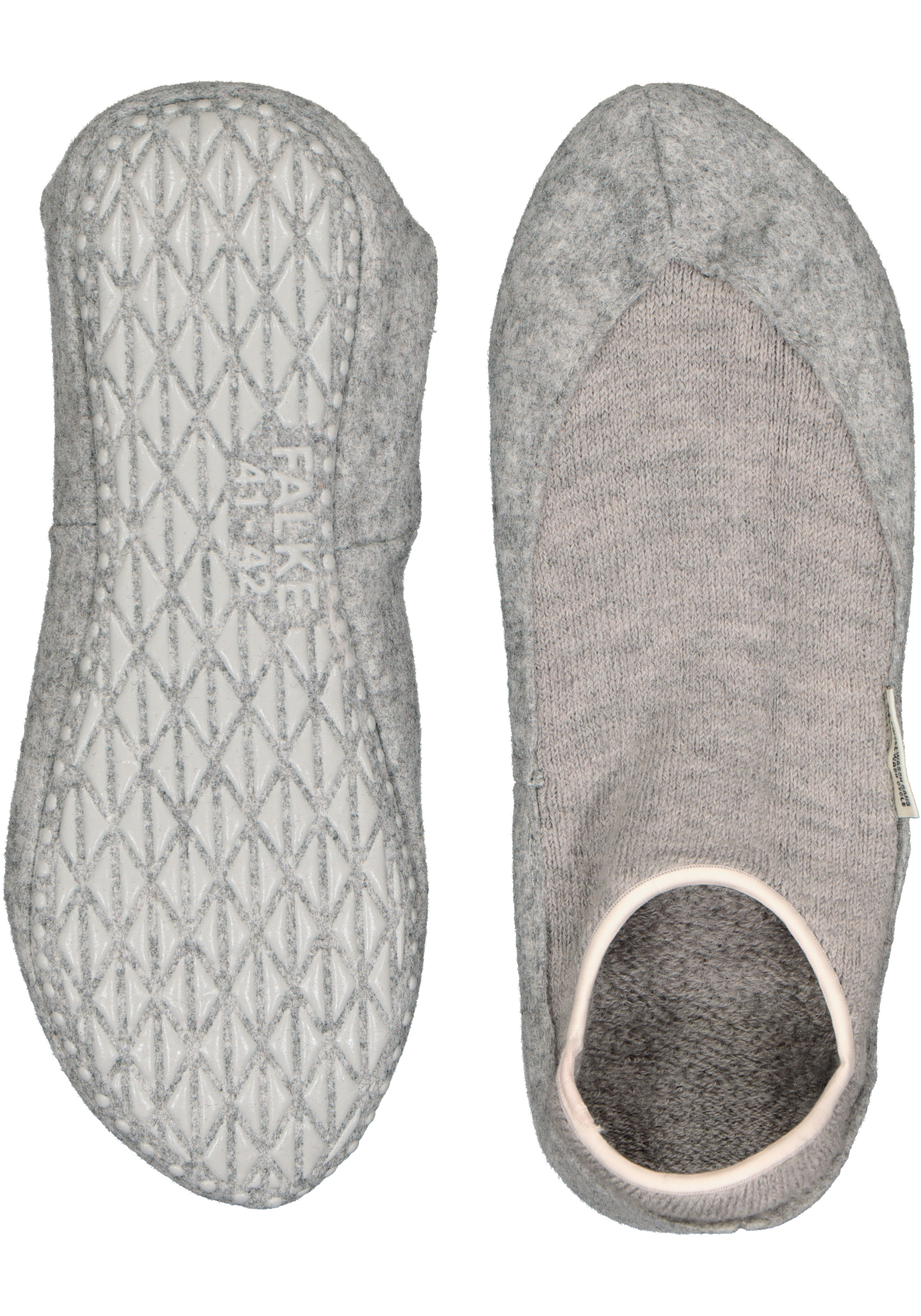 FALKE Cosyshoe dames huissokken, kort model, lichtgrijs (light grey)