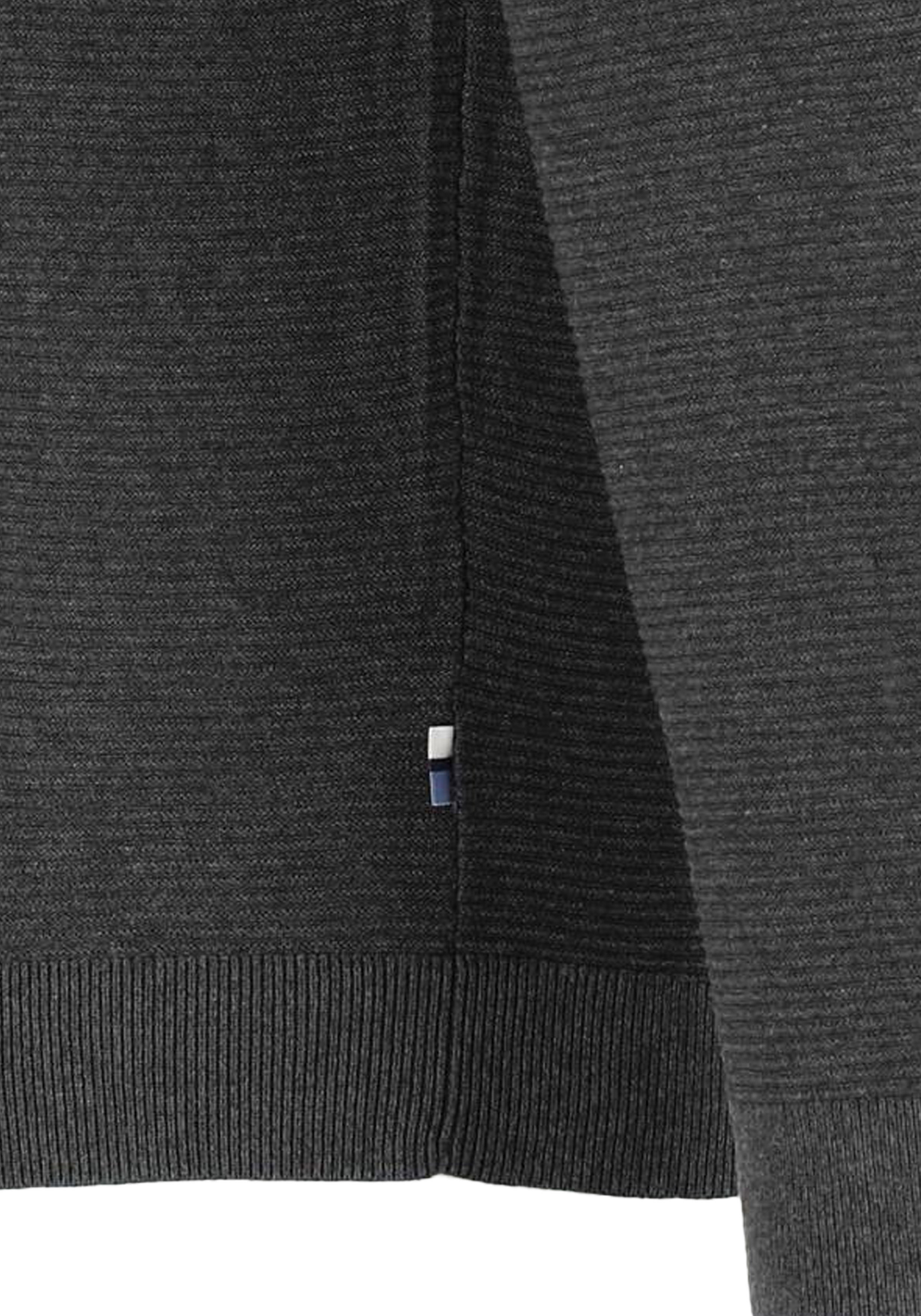 OLYMP Casual modern fit pullover katoen, antraciet
