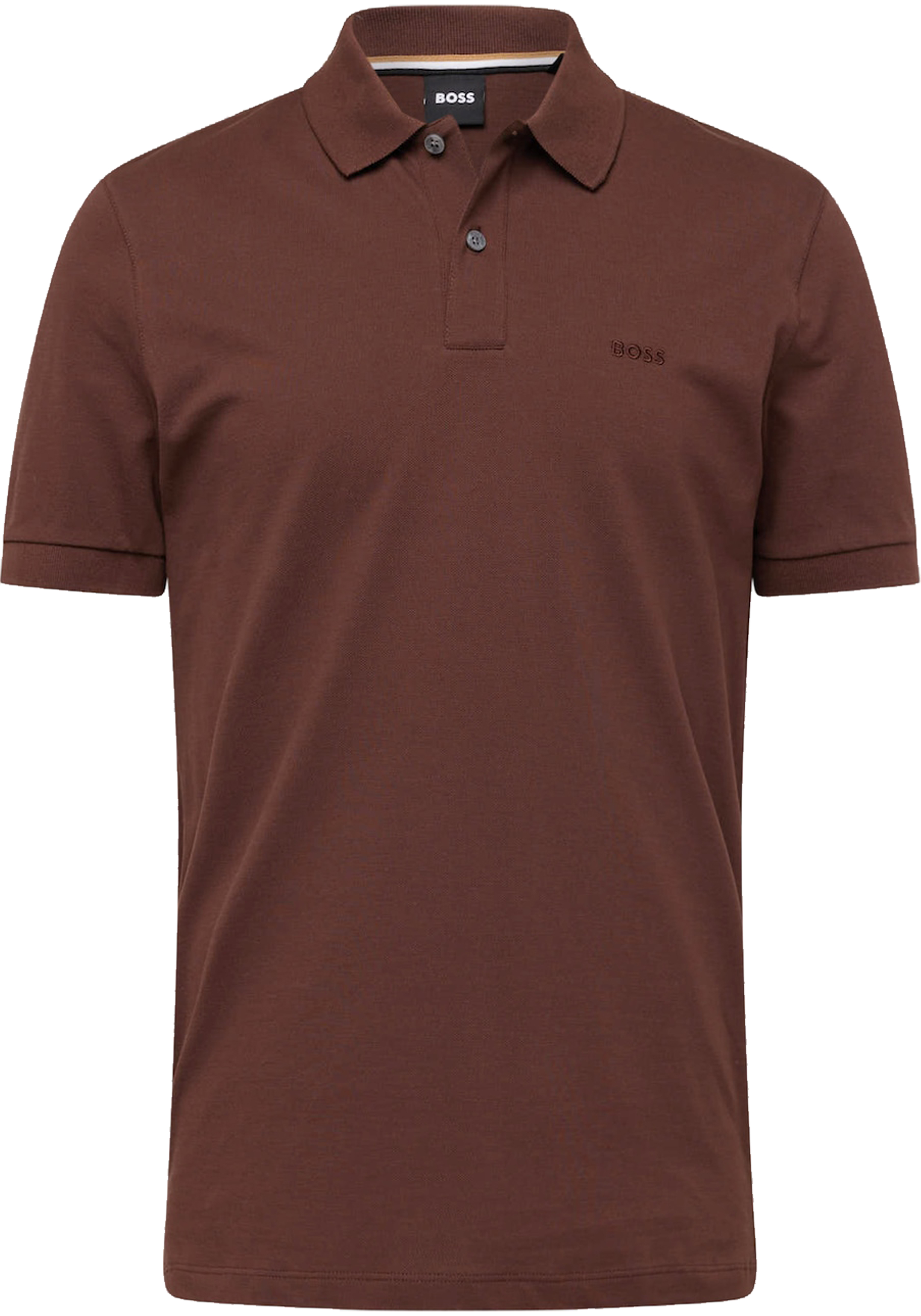 BOSS Pallas regular fit polo, pique, donkerbruin