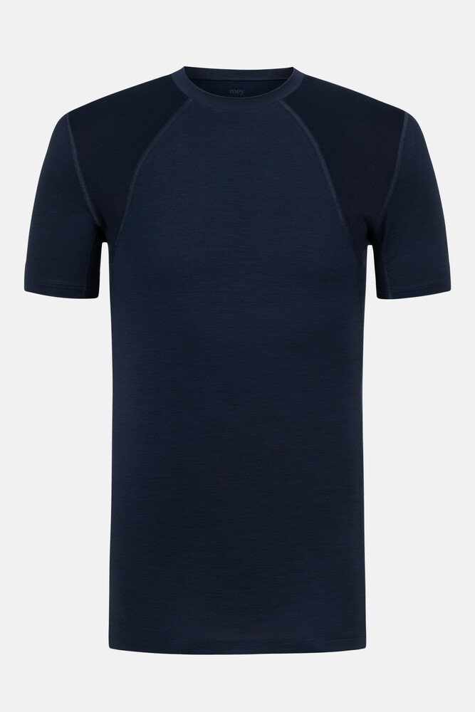 Mey heren T-shirt Prfrmnc+, thermo T-shirt korte mouw met O-hals donkerblauw