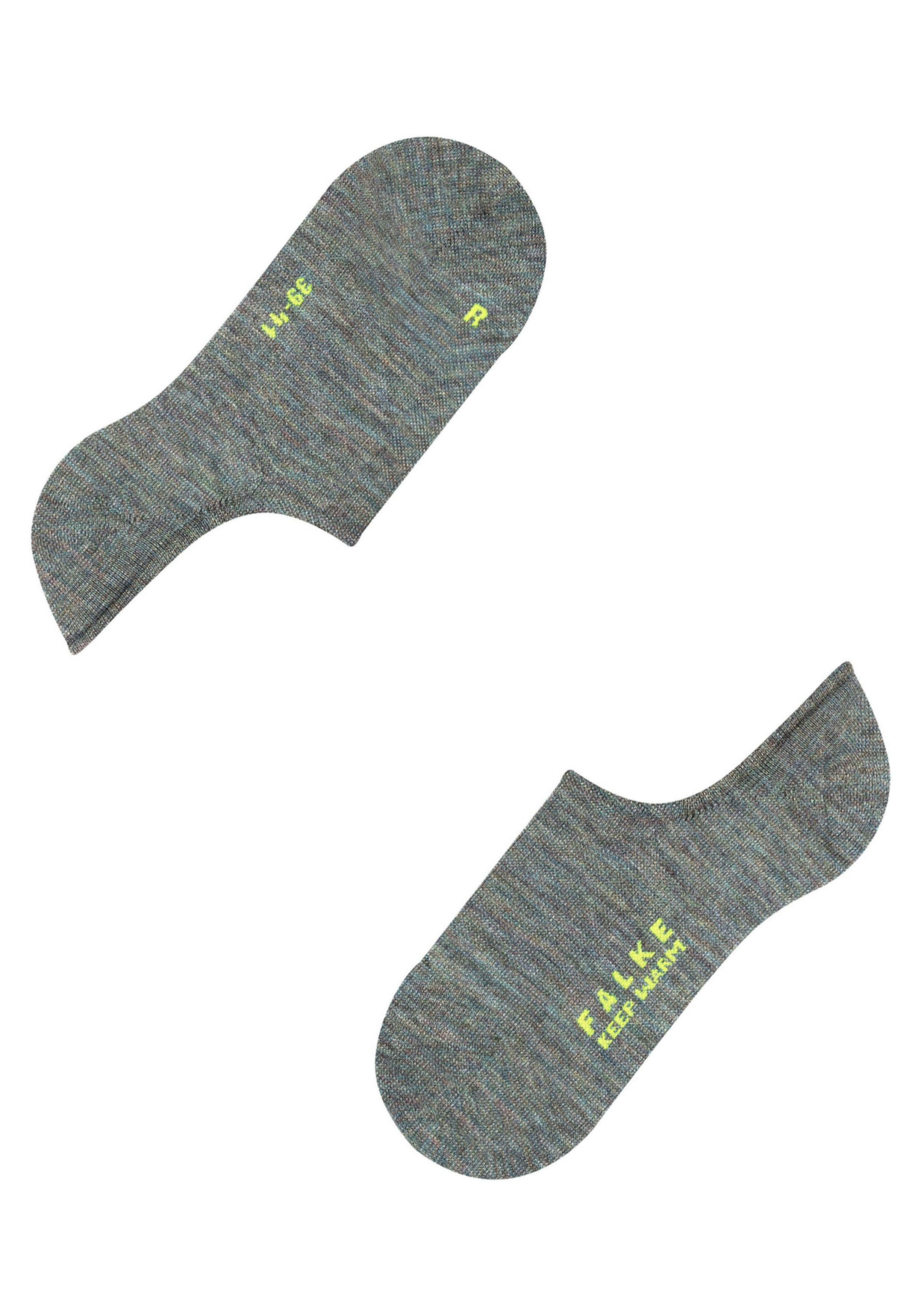 FALKE Keep Warm invisible unisex sokken, grijsblauw (smoke blue)