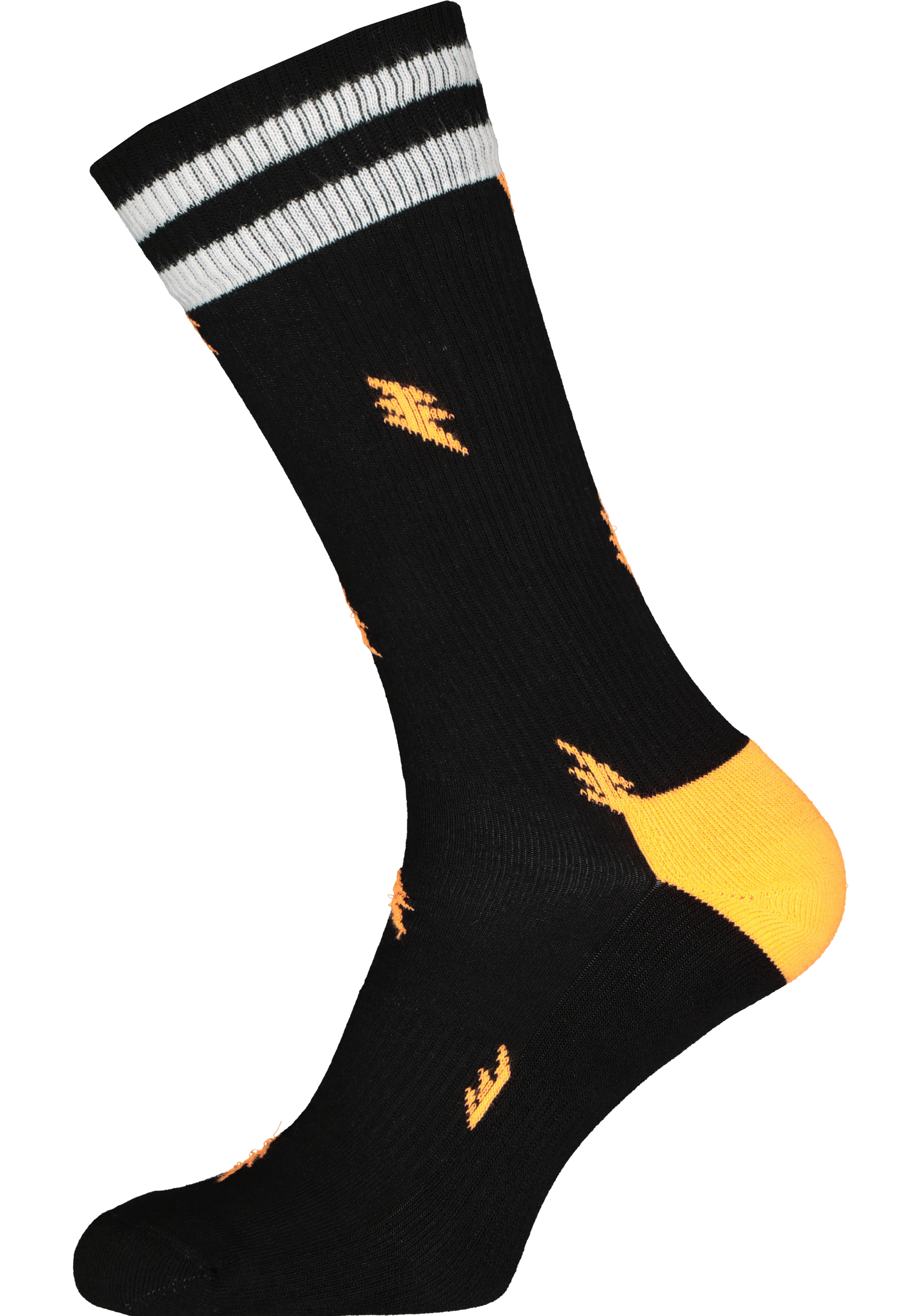 Happy Socks Small Flash Crew Sock, unisex sokken, zwart met bliksem