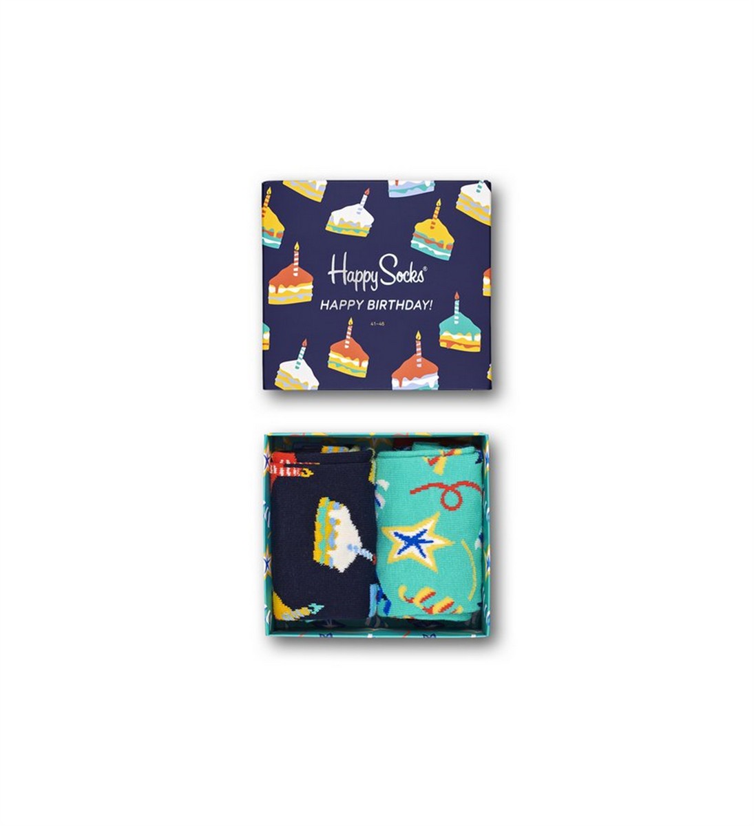 Happy Socks Birthday Gift Box (2-pack), unisex sokken in cadeauverpakking