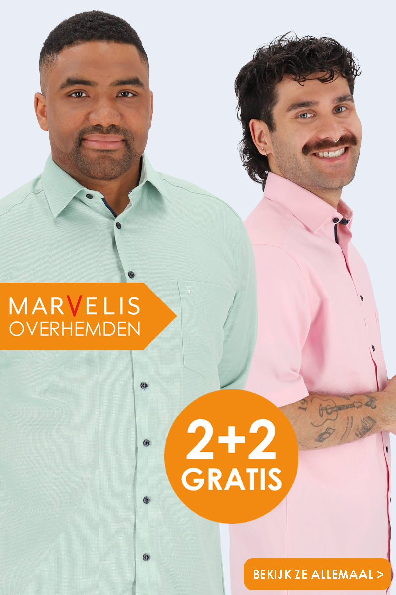 Marvelis overhemden, 2 plus 2 gratis bij HemdVoorHem, bekijk ze allemaal!