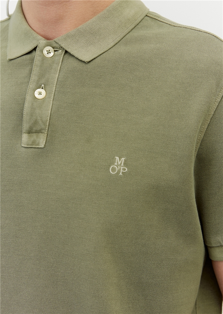 Marc O'Polo regular fit polo, heren poloshirt, olijfgroen