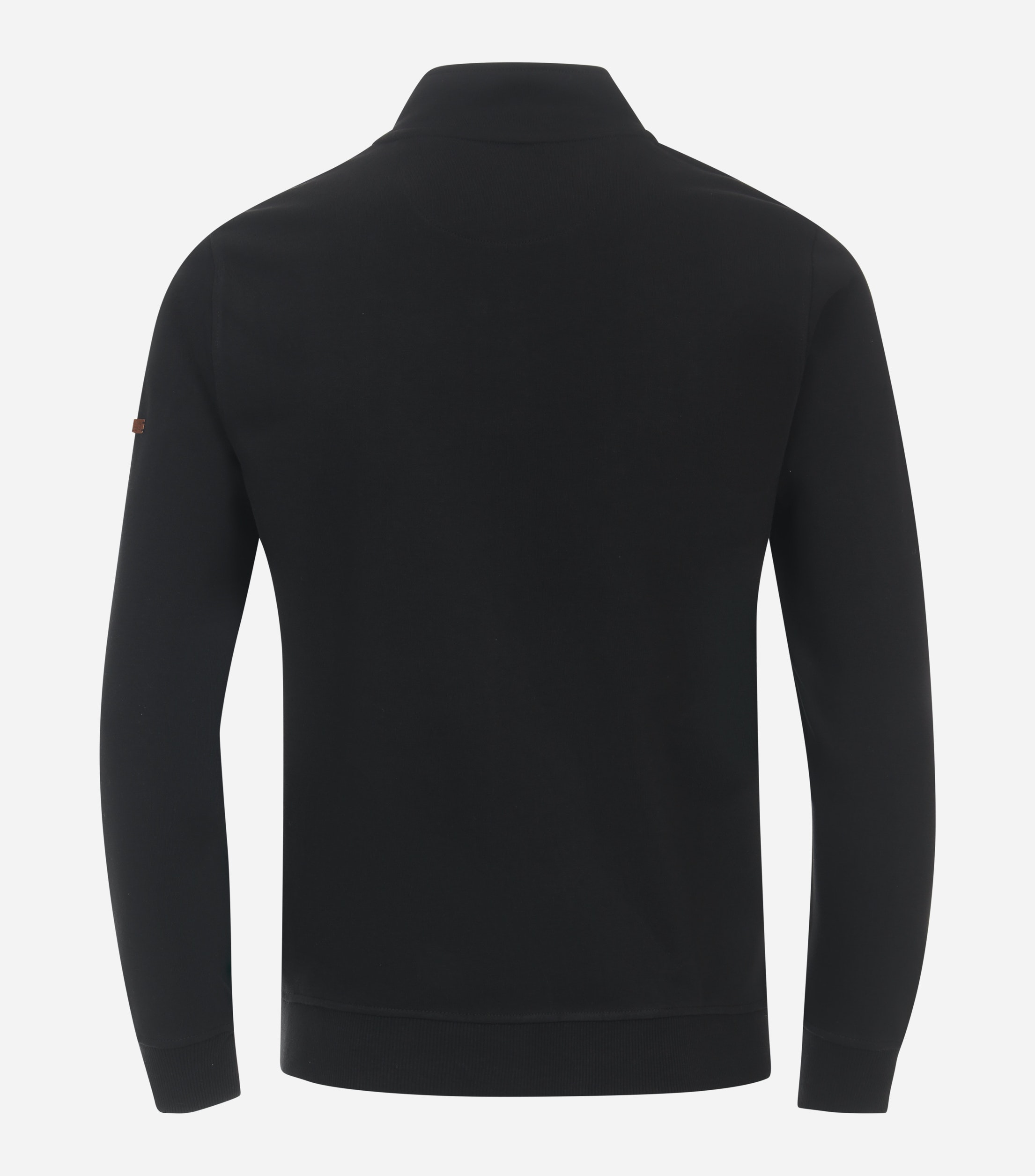 Redmond heren sweatvest katoenmengsel, opstaande kraag, grijs (middeldik)