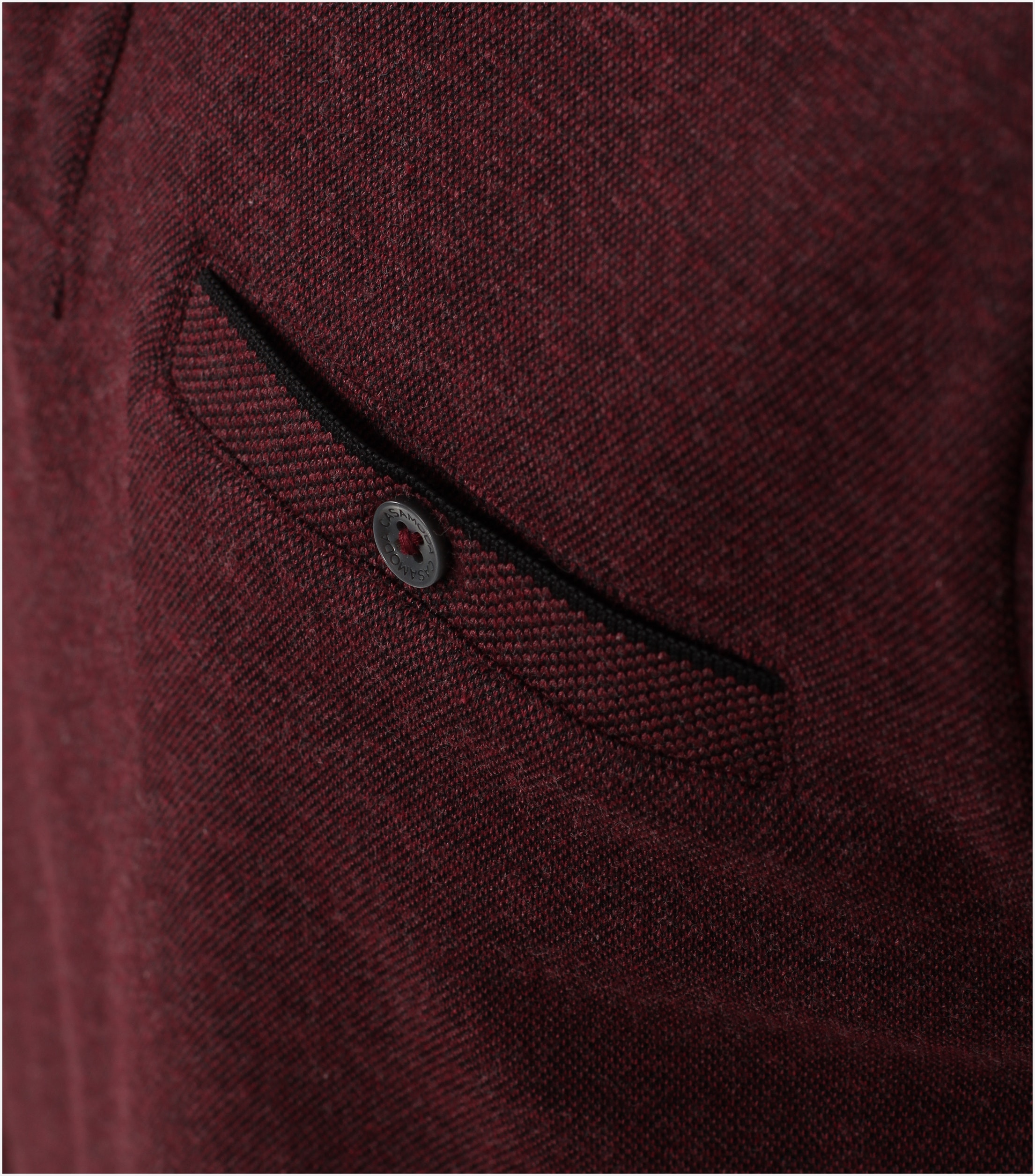 CASA MODA comfort fit polo lange mouw, rood melange
