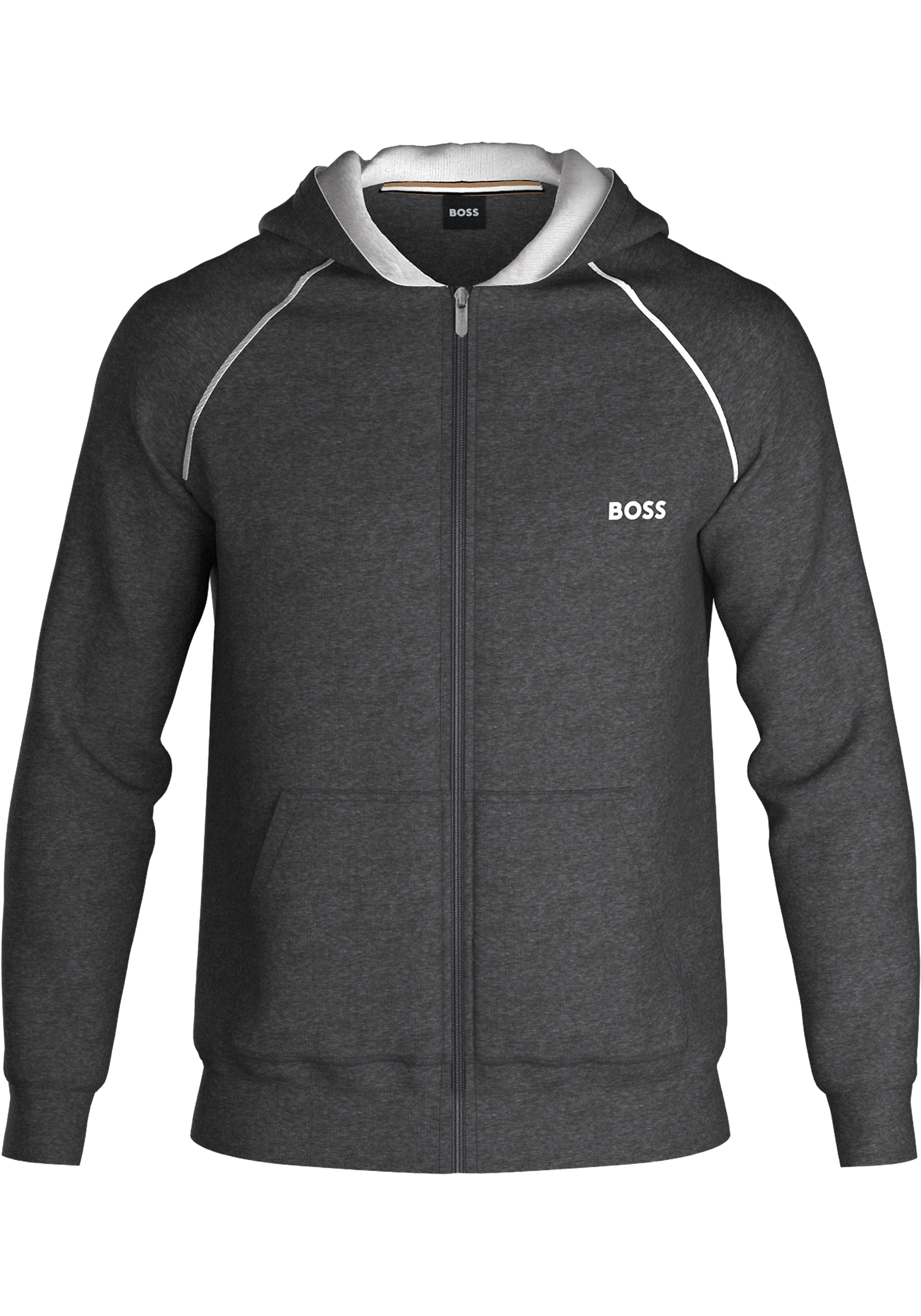 BOSS Mix&Match Jacket, heren lounge vest, donkergijs