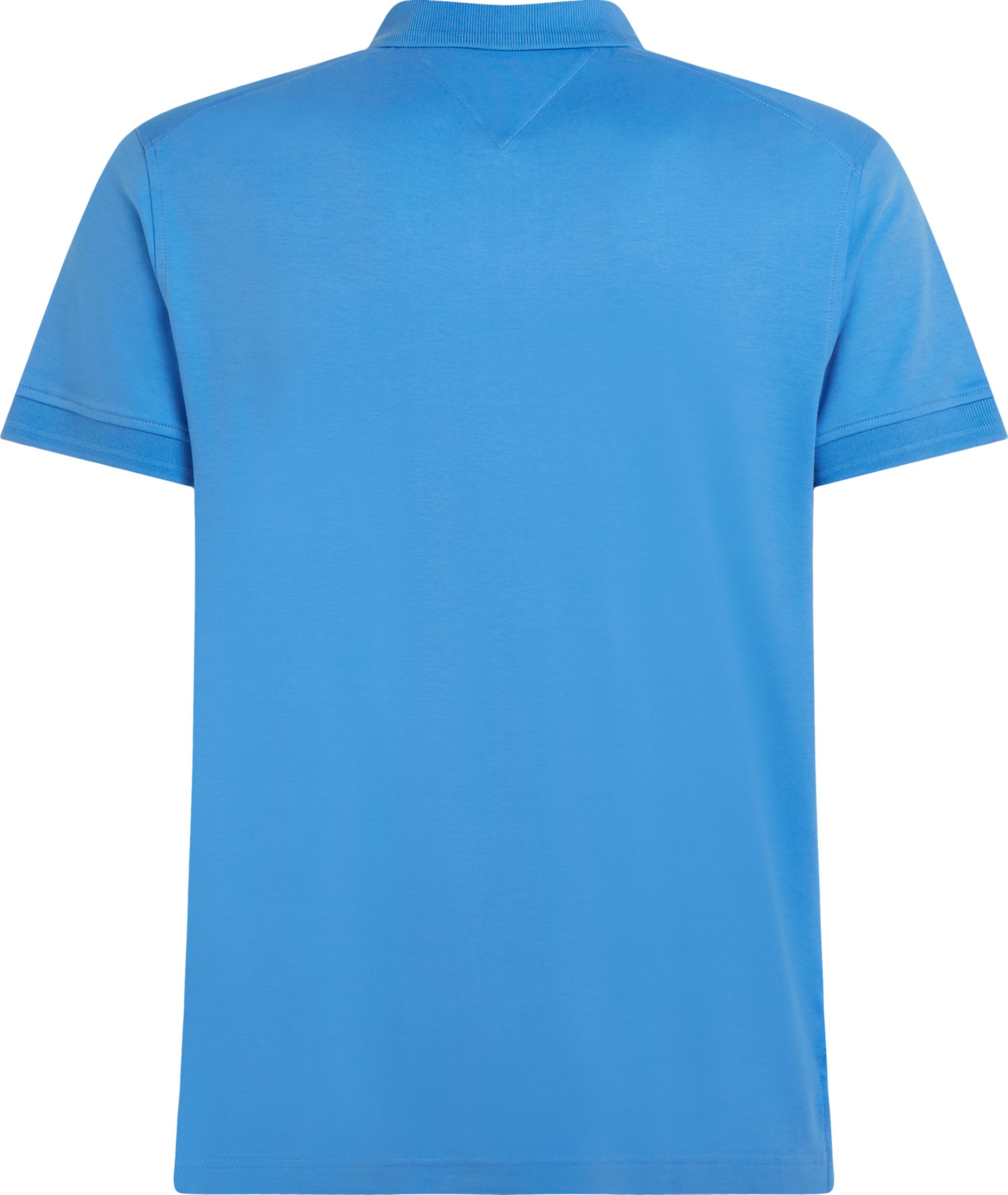 Tommy Hilfiger Dc Interlock Zip Slim Polo, heren poloshirt, middenblauw