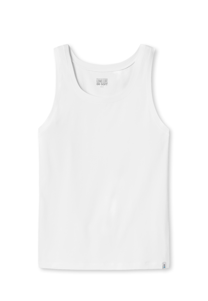 SCHIESSER Long Life Soft singlet (1-pack), heren shirt wit