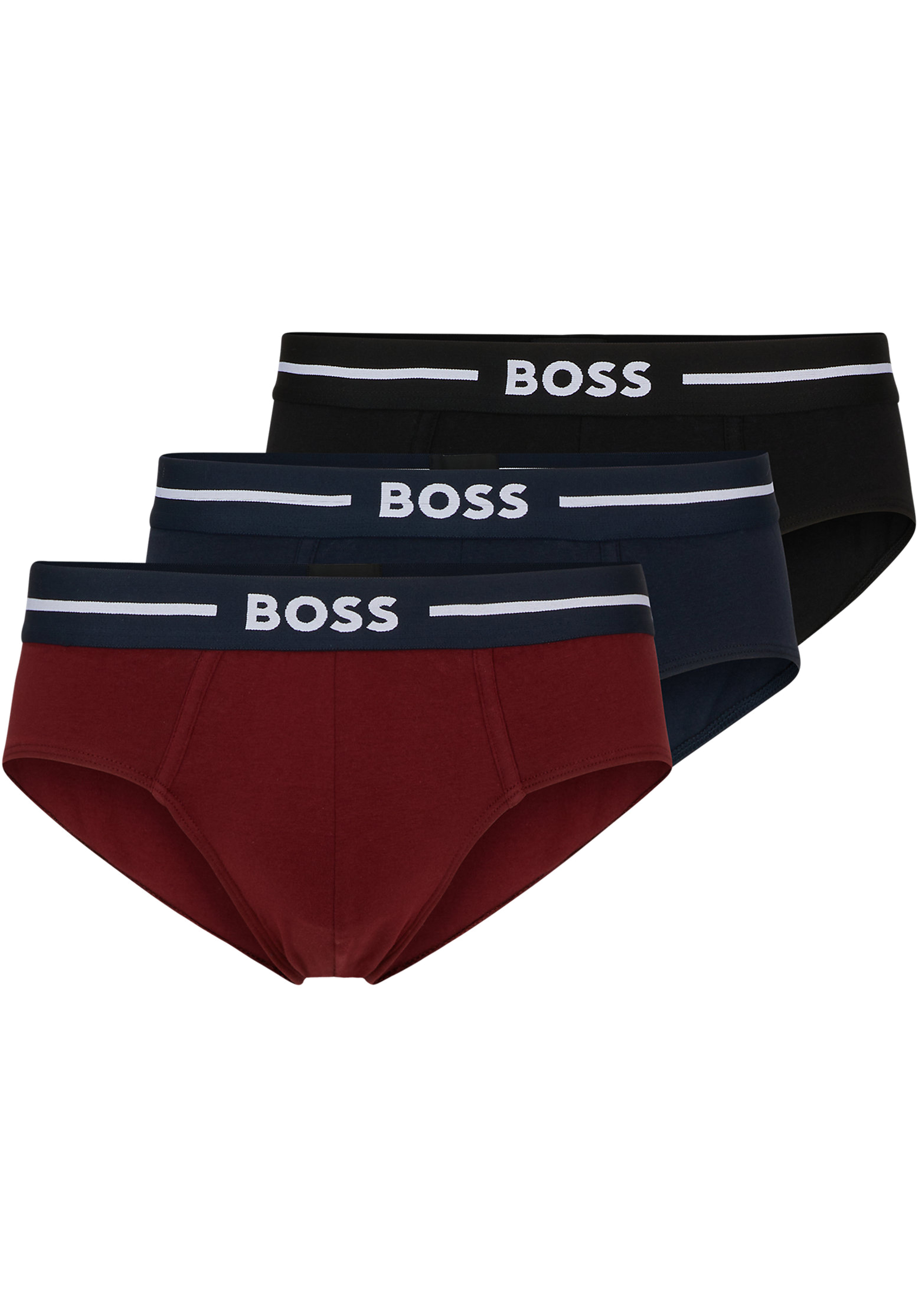 HUGO BOSS Bold hipster briefs (3-pack), heren slips, multicolor