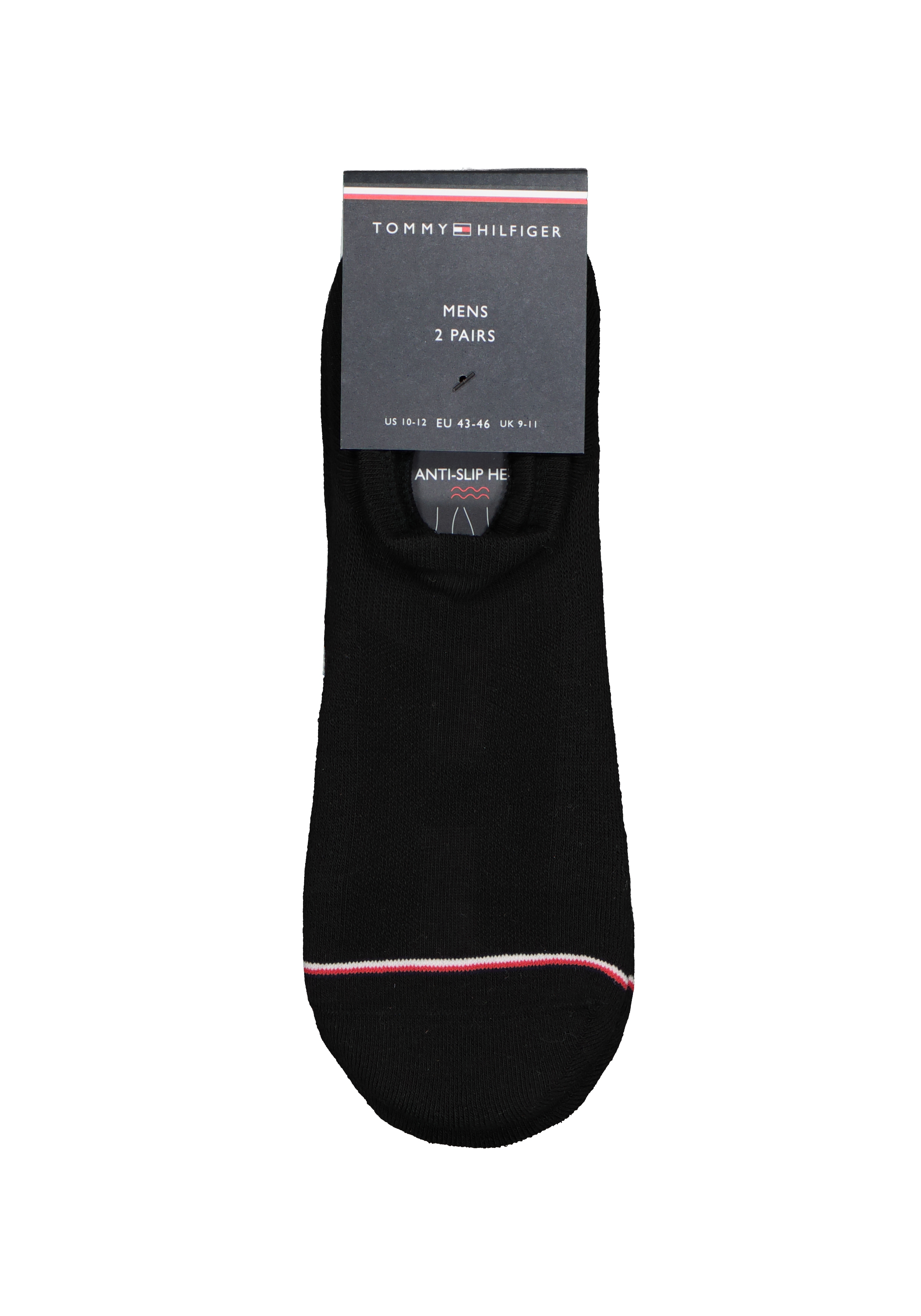 Tommy Hilfiger Iconic Sports Socks (2-pack), heren sneakersokken katoen, onzichtbaar, zwart
