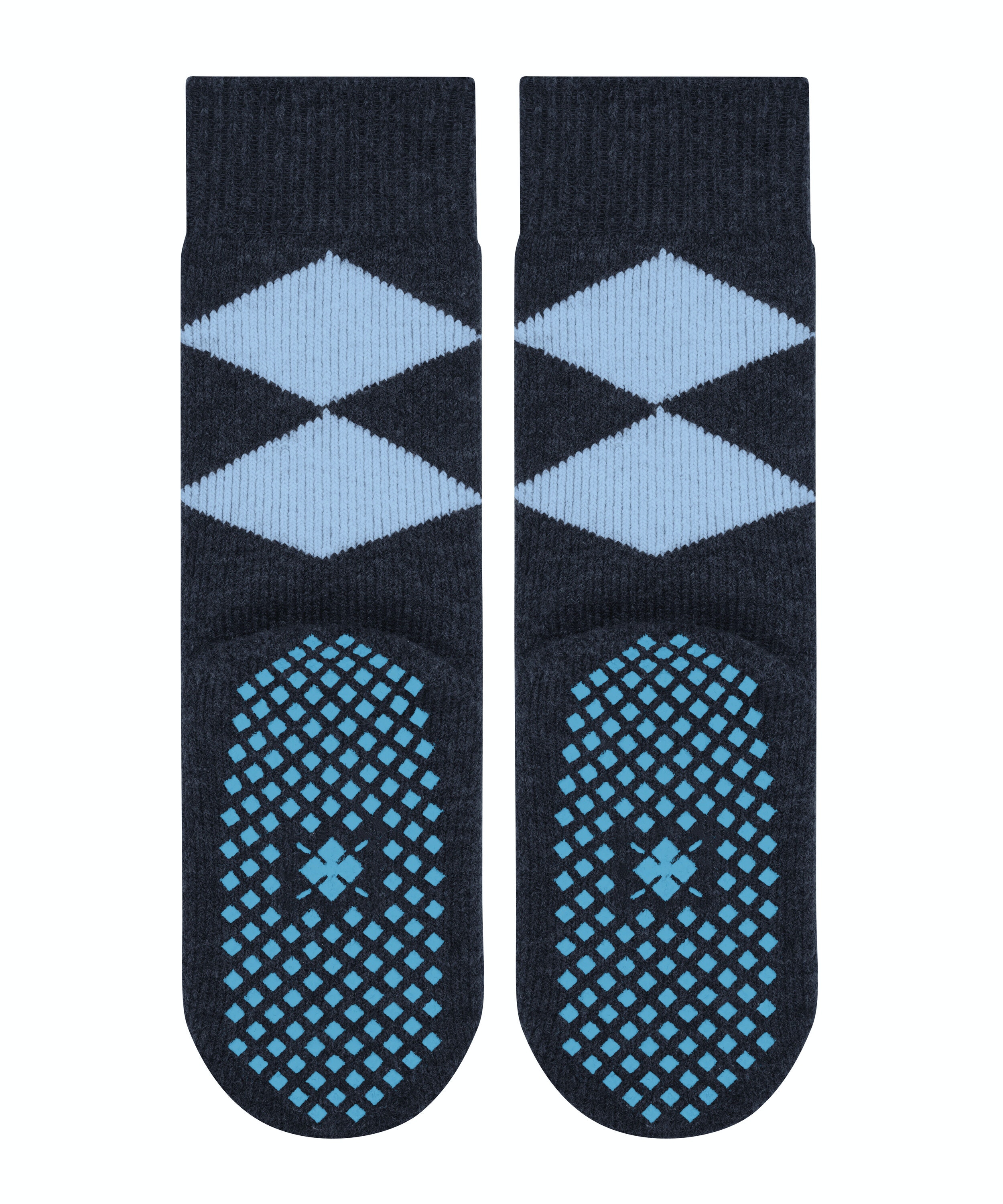 Burlington Cosy Argyle damessokken, blauw (midnight)