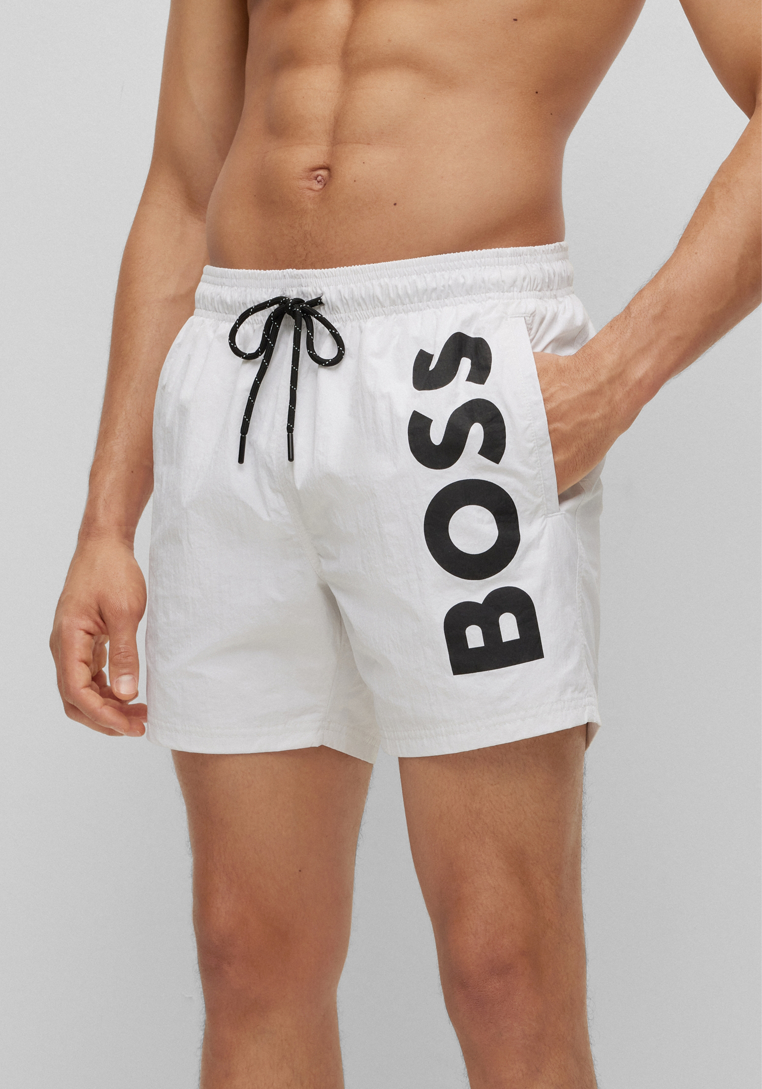 HUGO BOSS Octopus swim shorts, heren zwembroek, wit