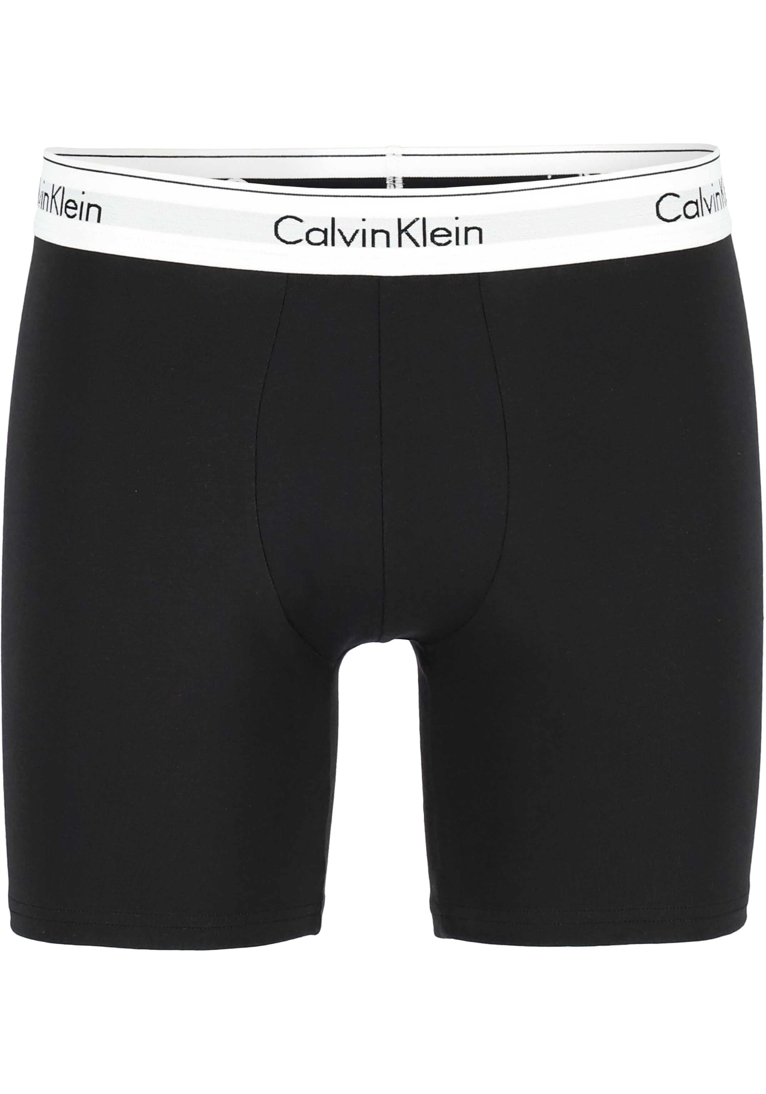Calvin Klein Modern Cotton boxer brief (2-pack), heren boxers lang, zwart en grijs