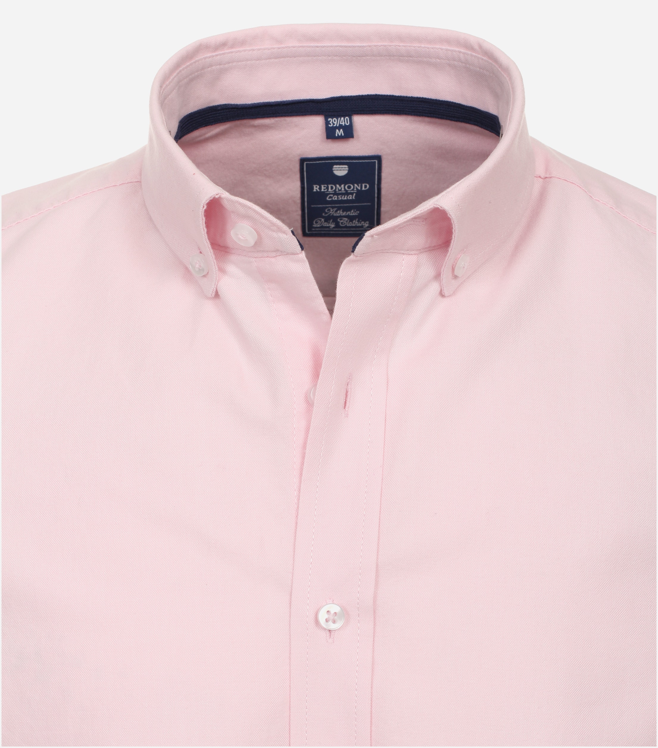 Redmond comfort fit overhemd, popeline, roze