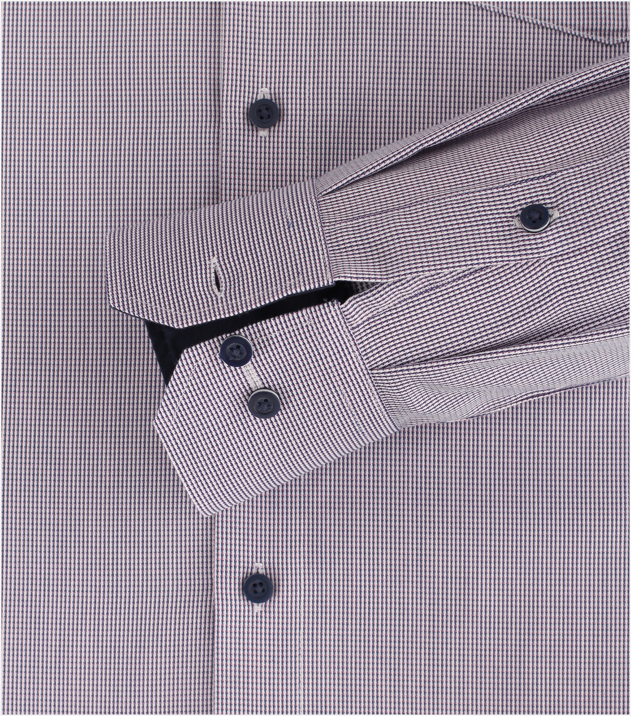 Redmond comfort fit overhemd, popeline, paars mini dessin