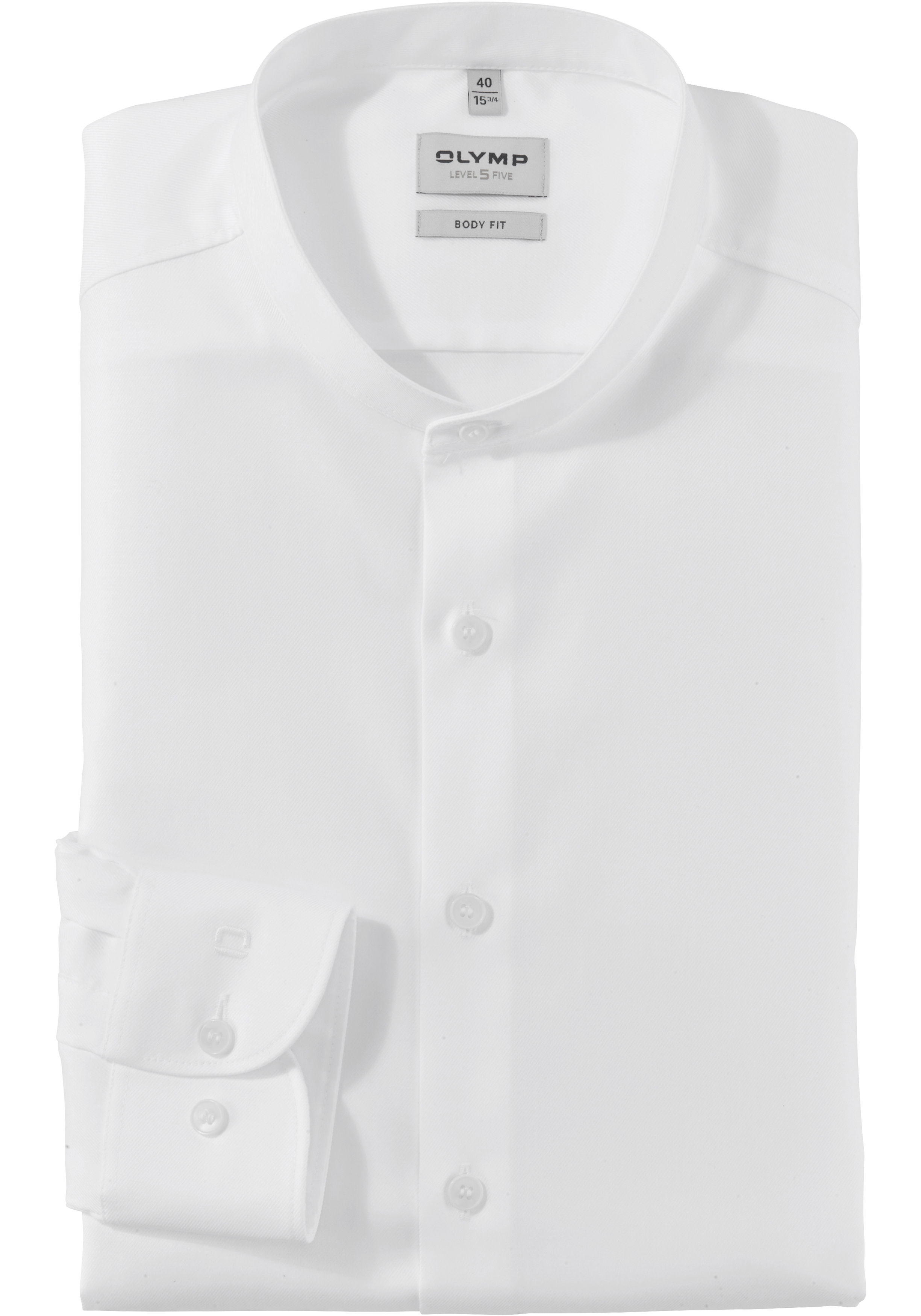 OLYMP Level 5 body fit overhemd, twill, wit