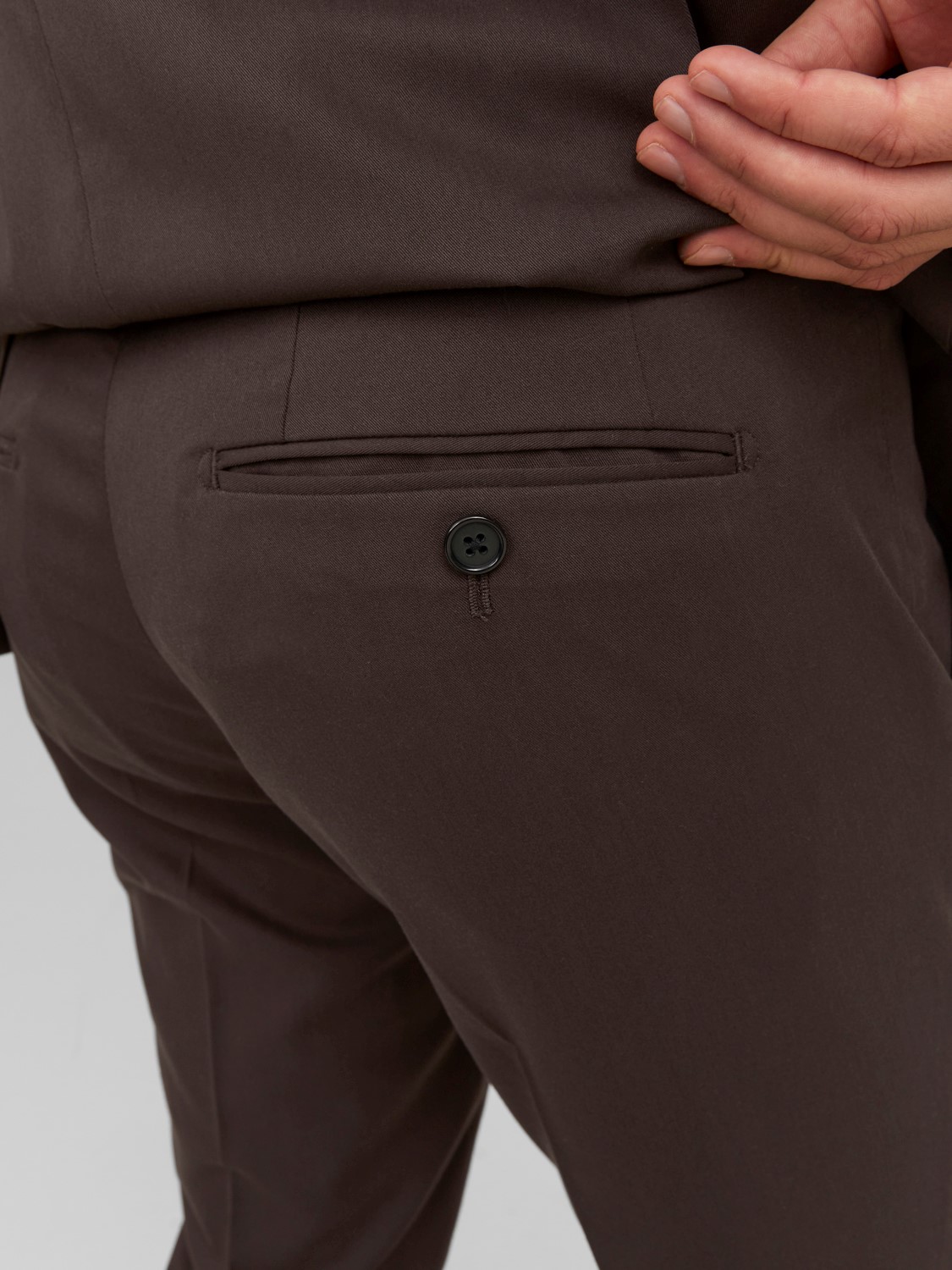 JACK & JONES Franco Trouser slim fit, heren pantalon, donkerbruin