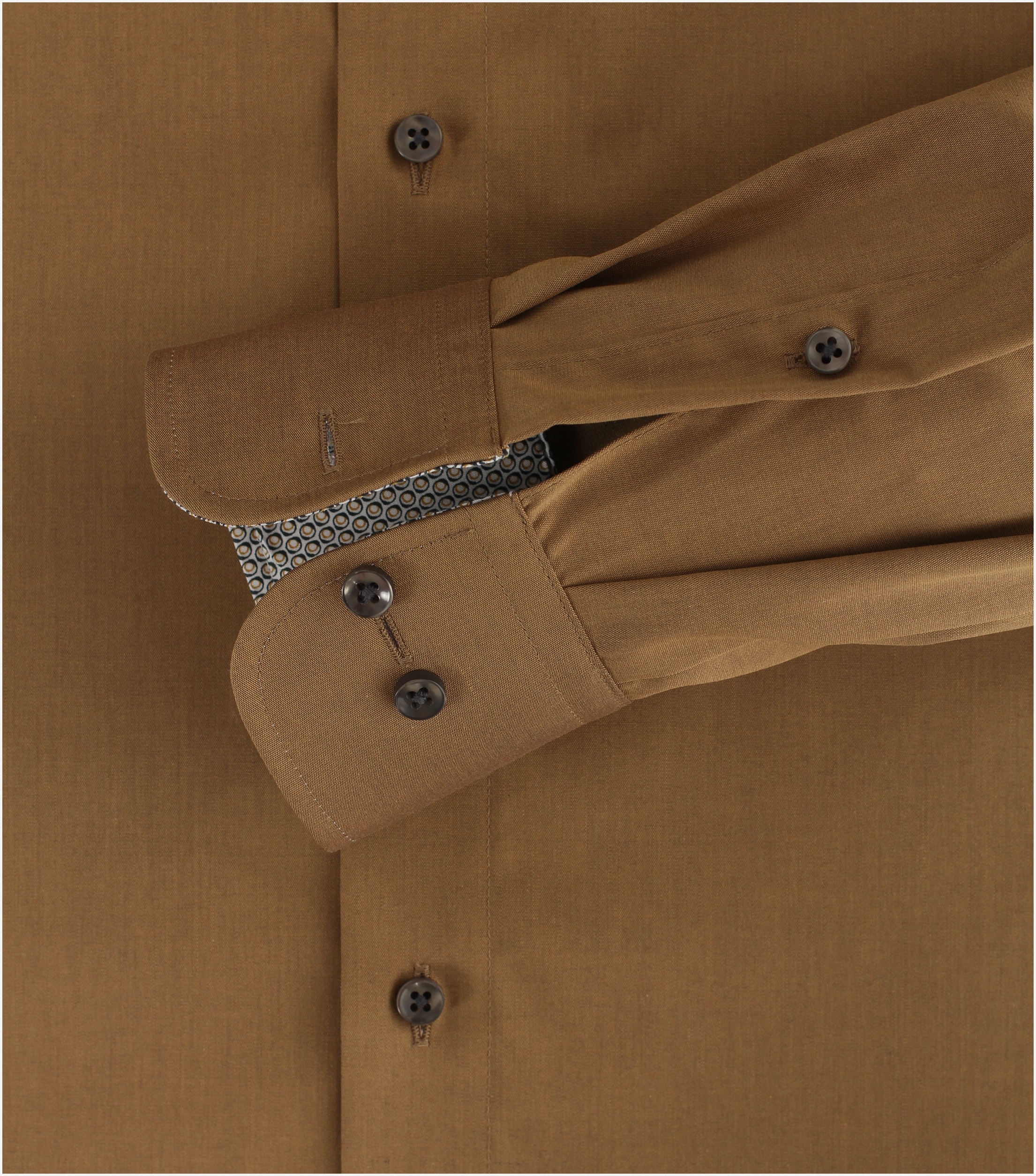 CASA MODA modern fit overhemd, popeline, bruin