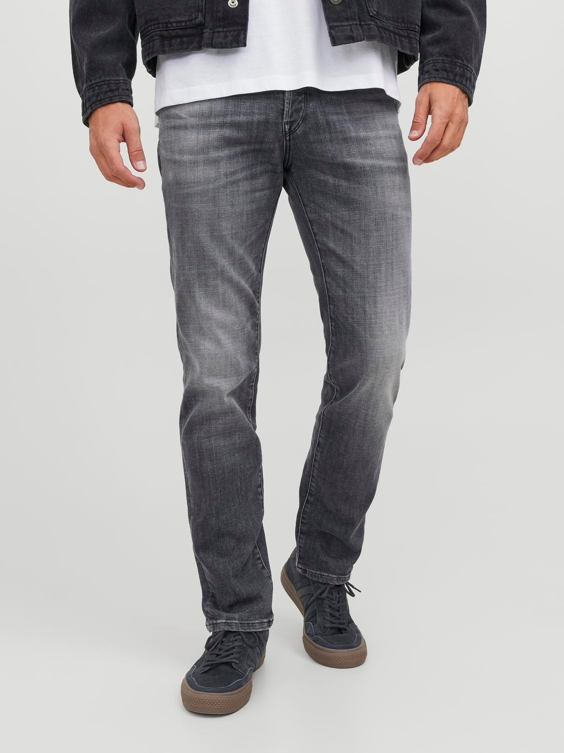 JACK & JONES Tim Davis regular fit, heren jeans, grijs denim