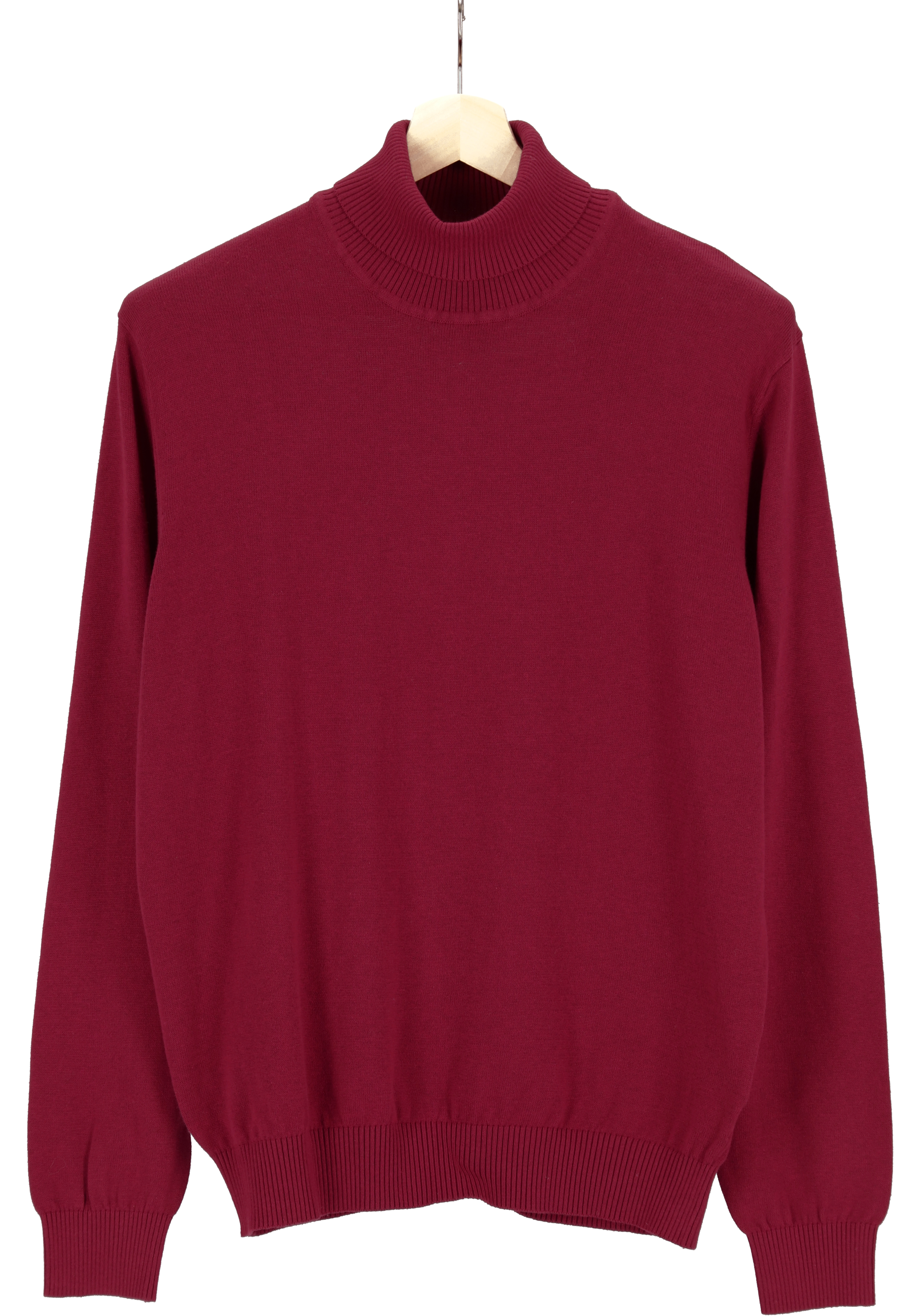 Redmond heren coltrui katoen, bordeaux rood
