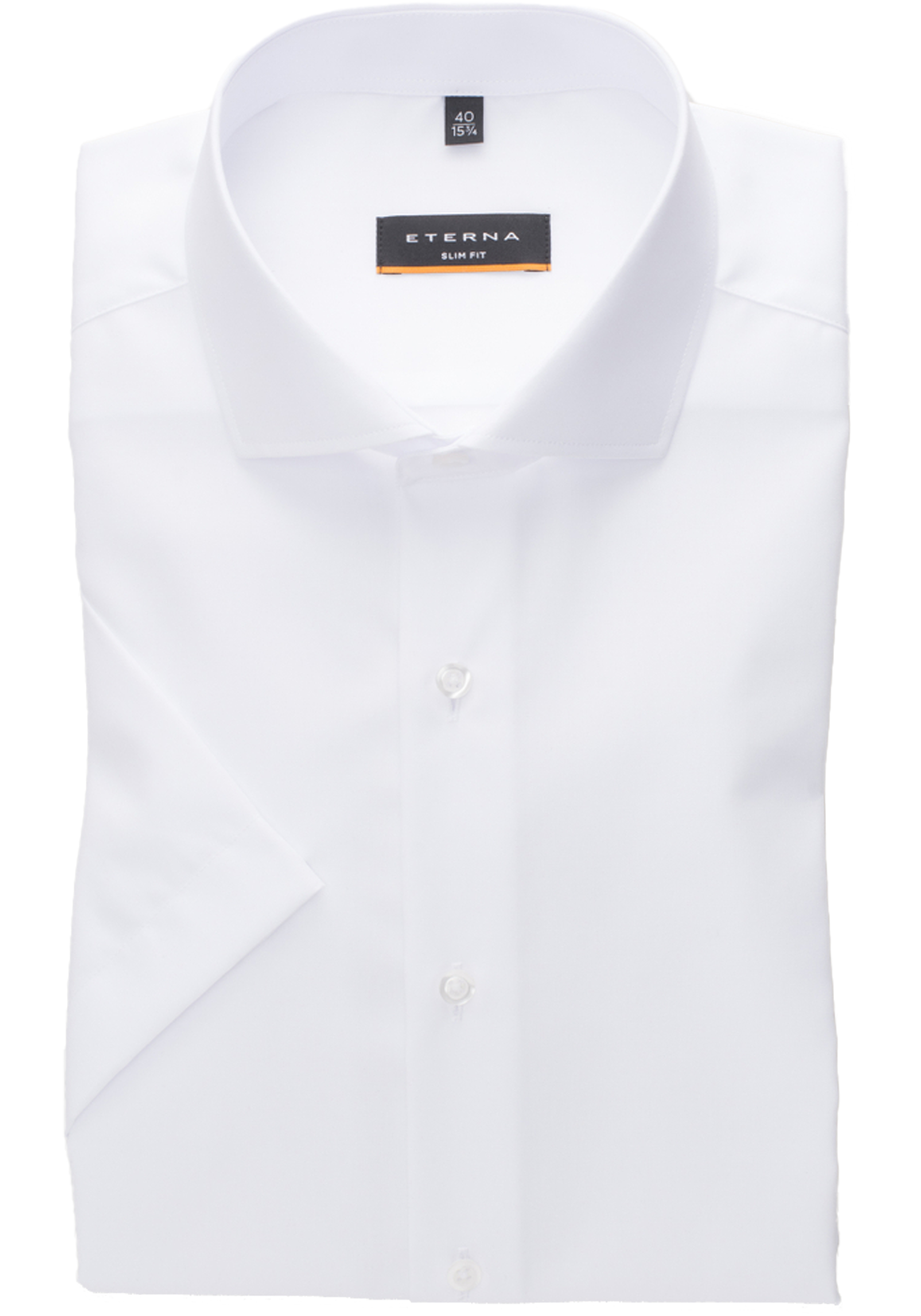 ETERNA slim fit overhemd korte mouw, popeline, wit