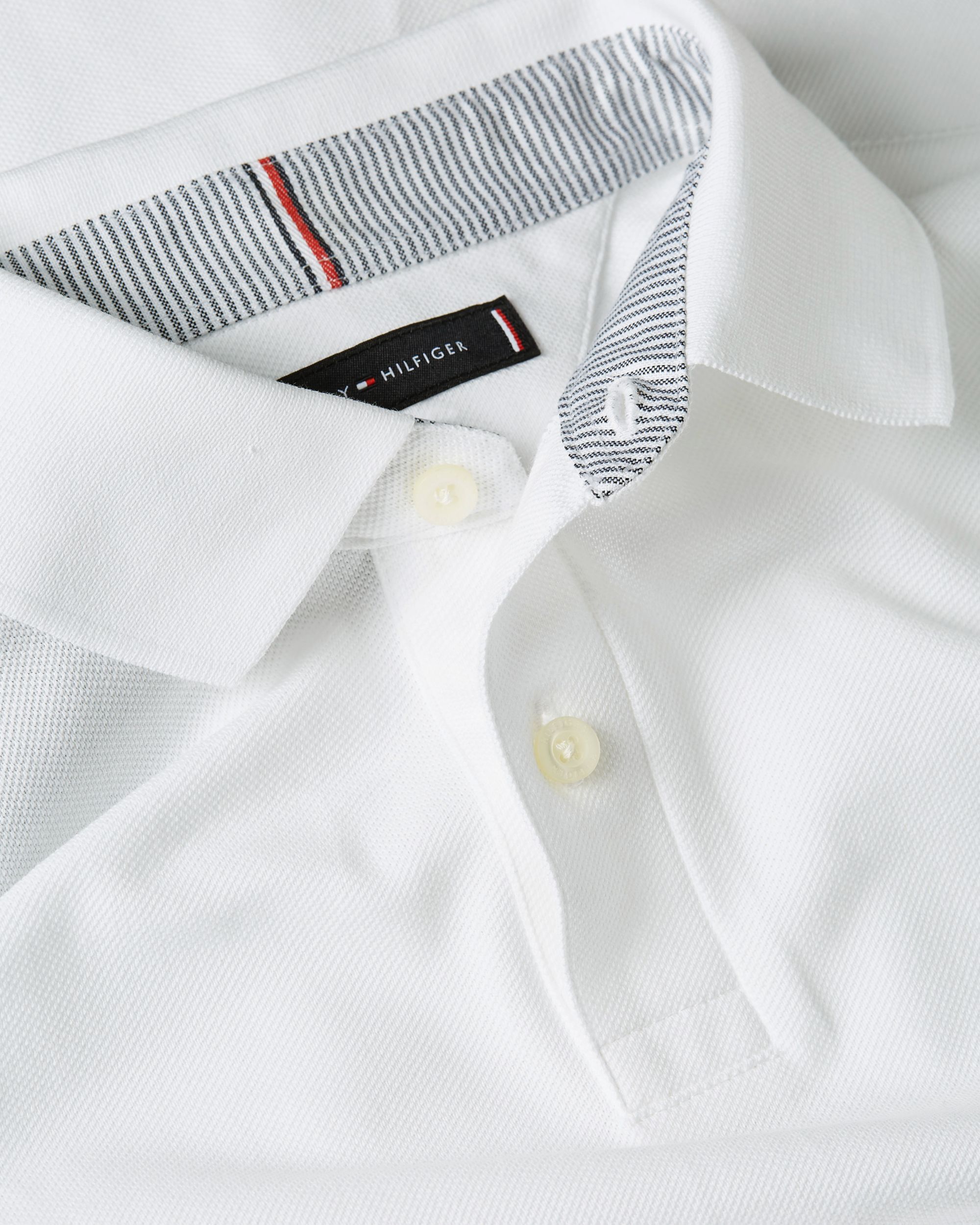 Tommy Hilfiger regular fit heren polo lange mouw, 1985 Regular Ls Polo, wit