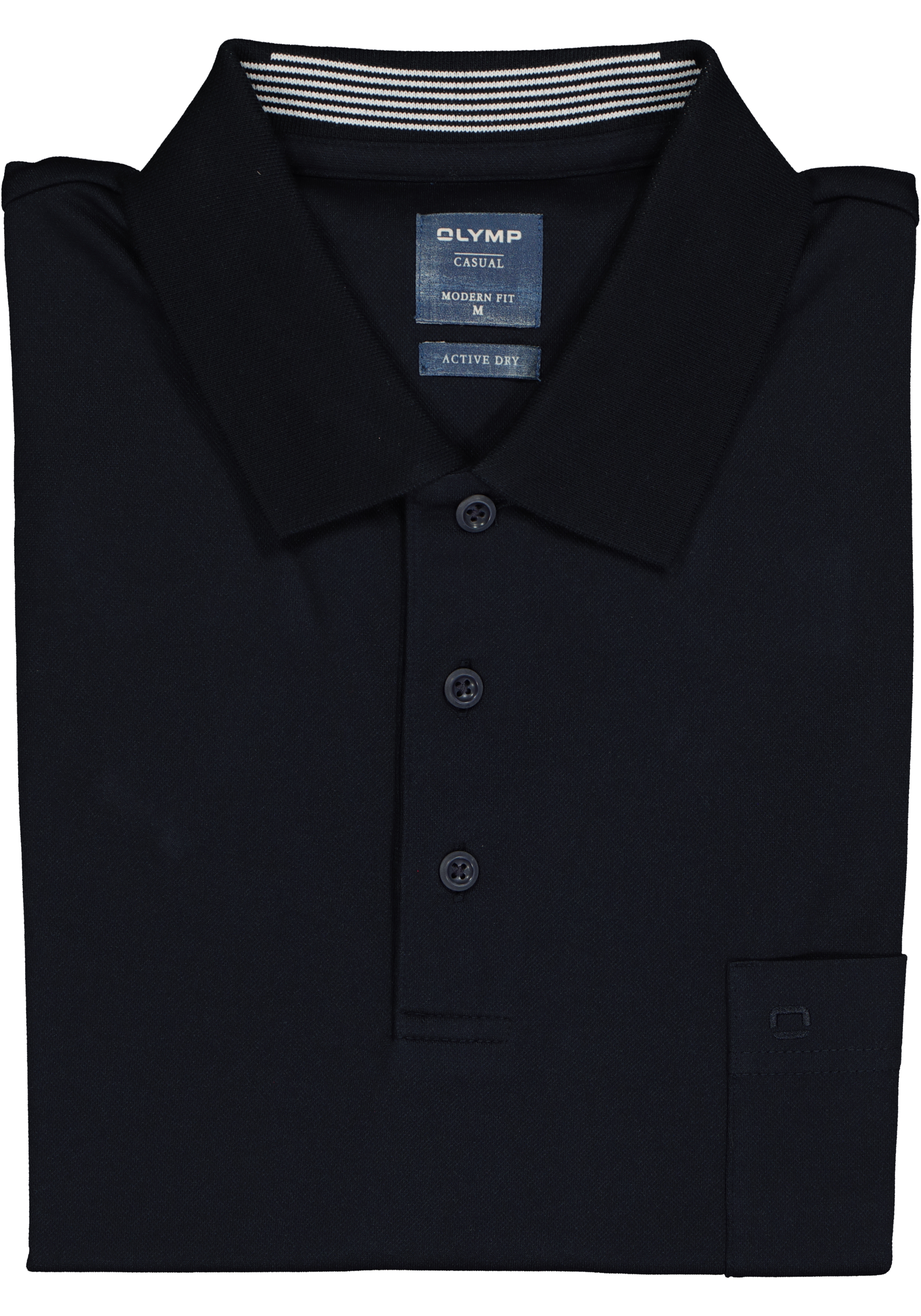 OLYMP modern fit poloshirt, active dry, nachtblauw