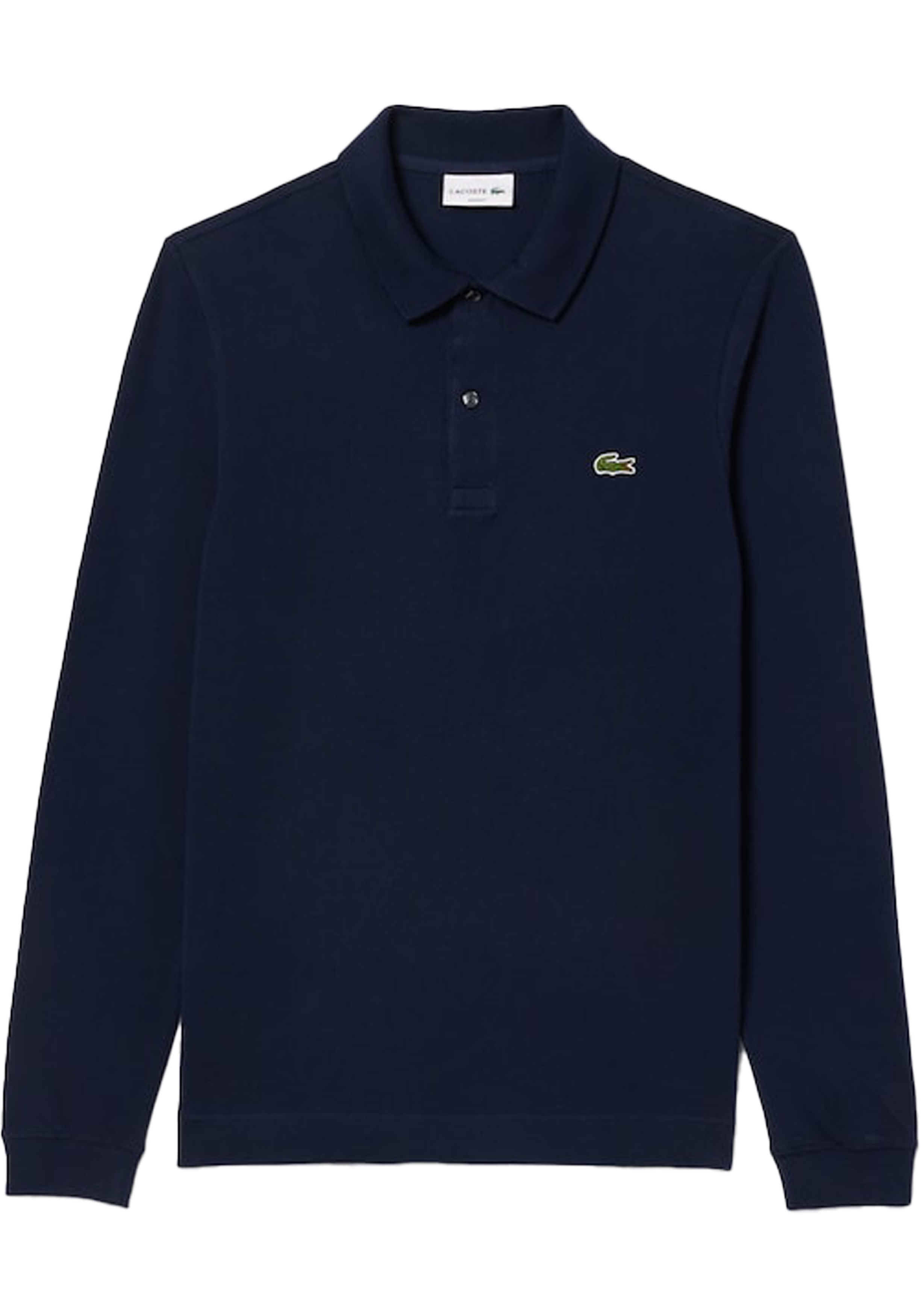 Lacoste Slim Fit polo lange mouw, navy blauw