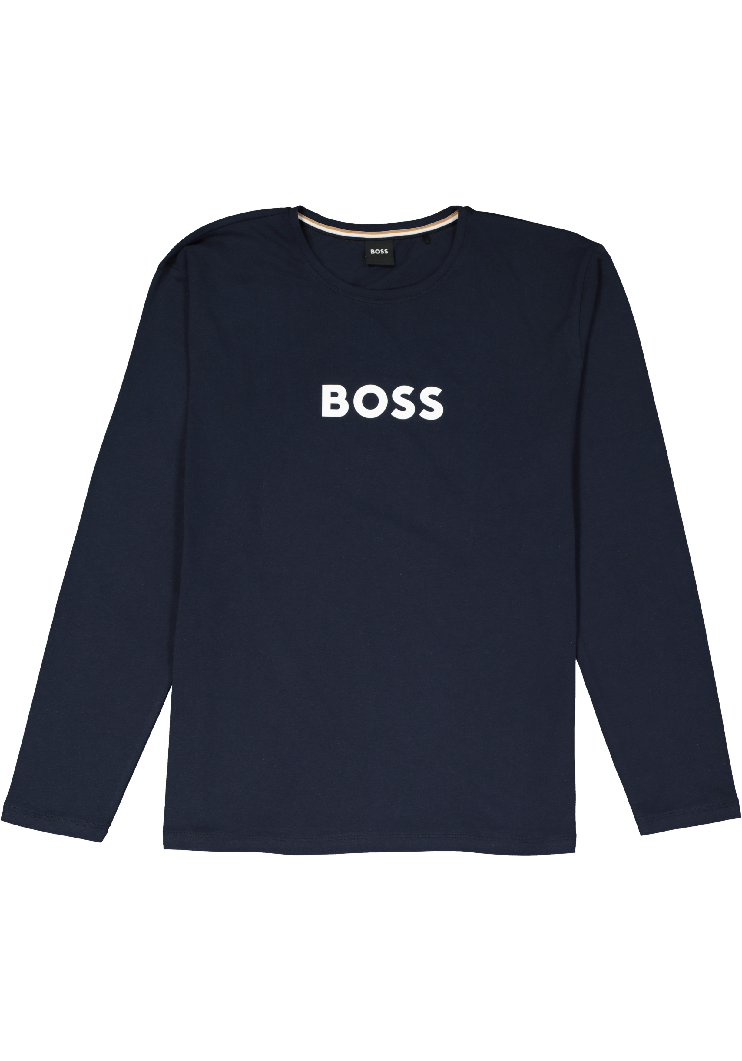 BOSS Long Set, heren lounge set, blauw met groen-blauw geruite broek