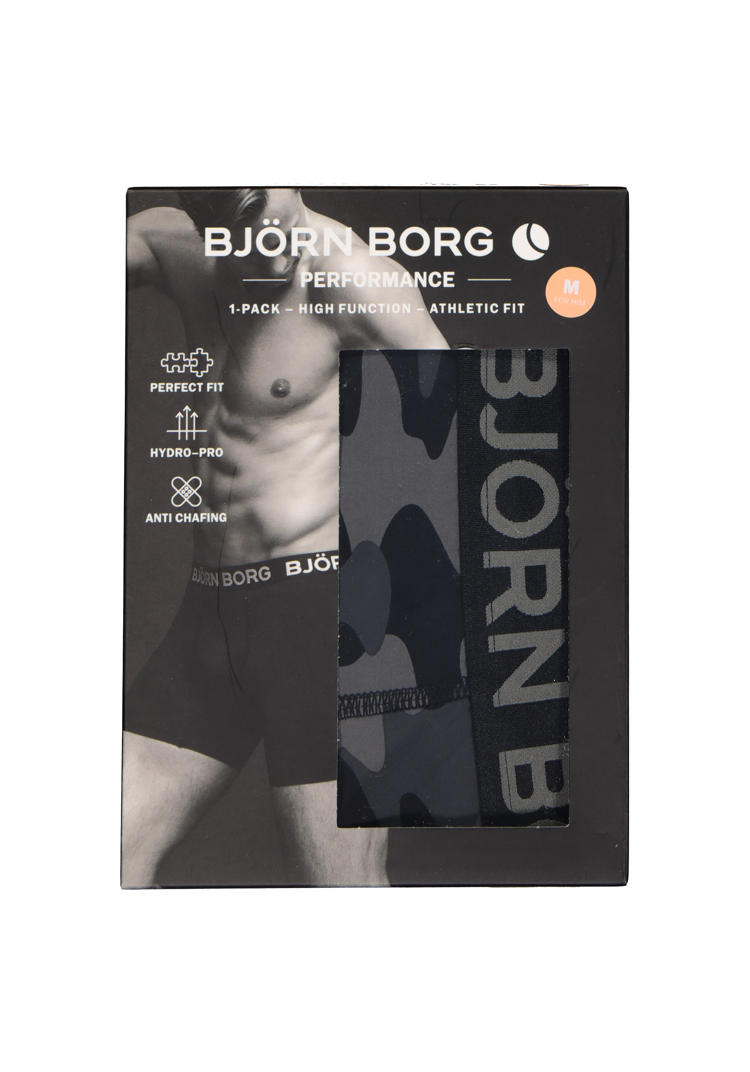 Bjorn Borg Boxers Performance microfiber, zwart camo print