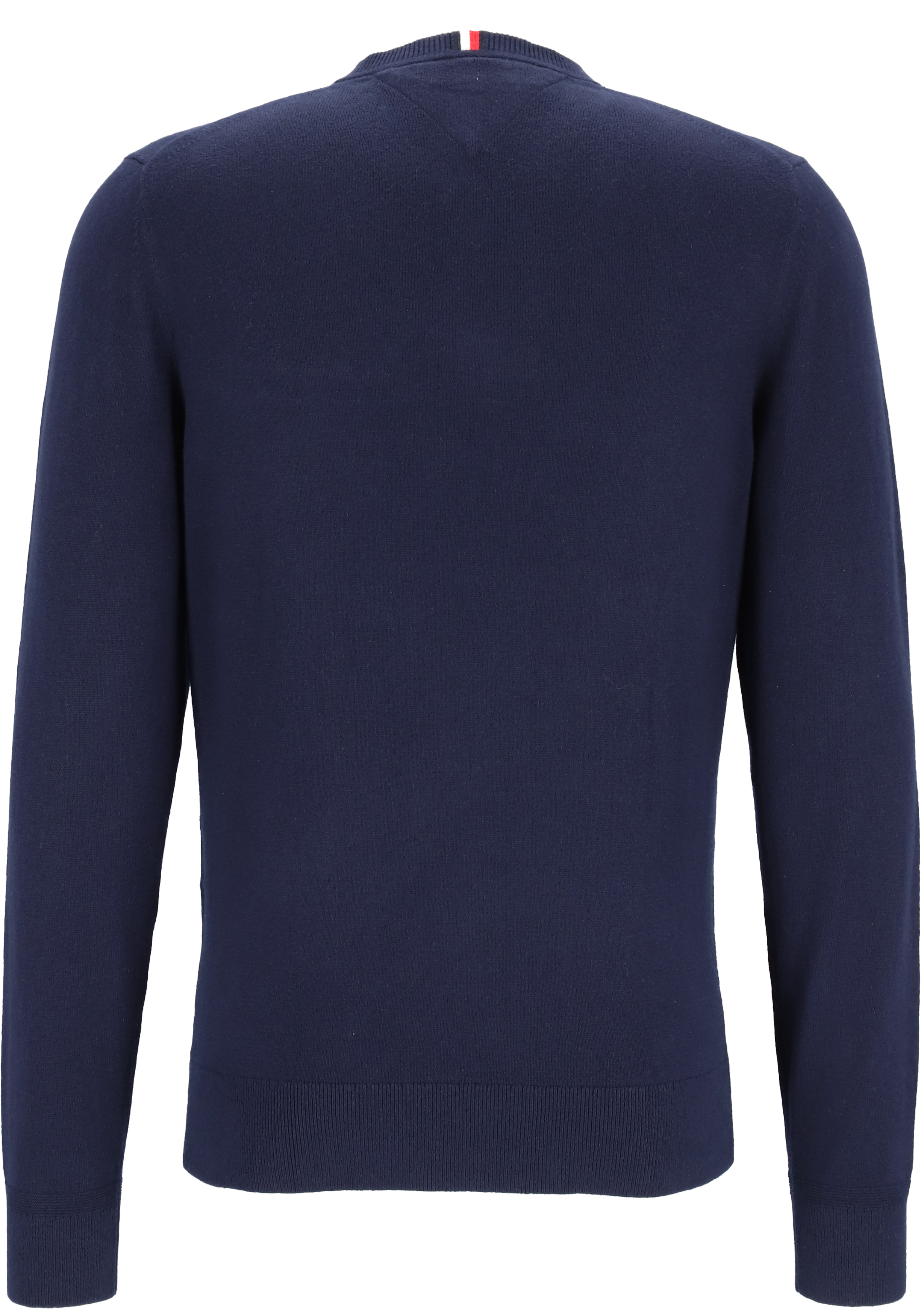 Tommy Hilfiger V-hals trui katoen met kasjmier, Pima Organic Cotton Cashmere, donkerblauw (Desert Sky)